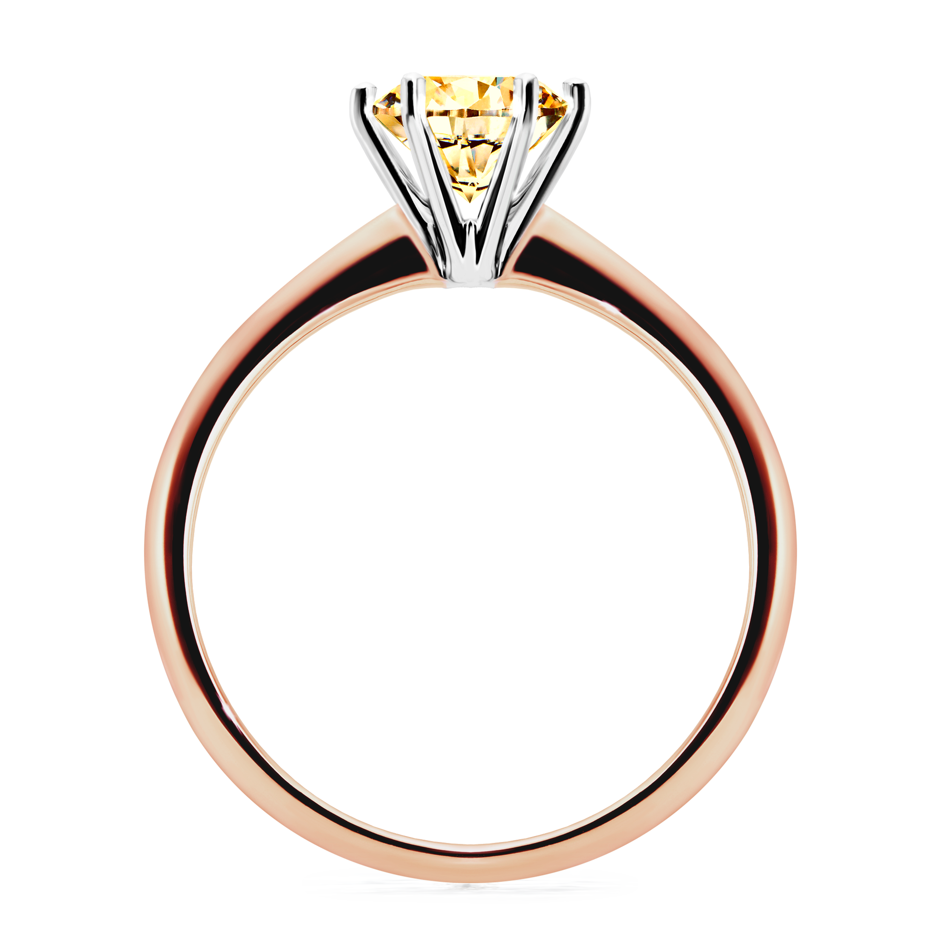 Pierścionek zaręczynowy My Love z różowego złota z żółtym diamentem 1,00CT