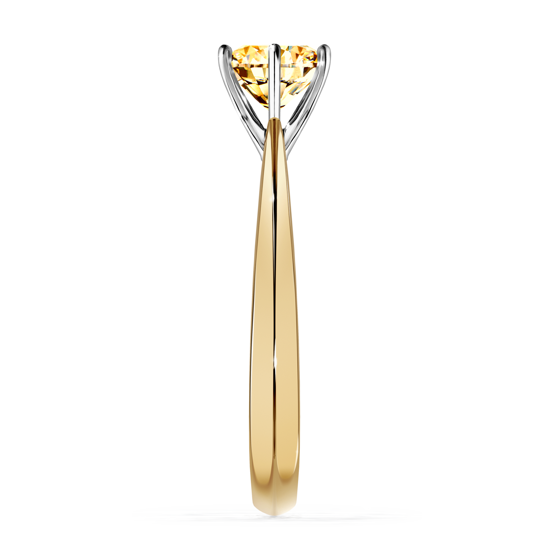 Pierścionek zaręczynowy My Love z żółtego złota z żółtym diamentem 1,00CT