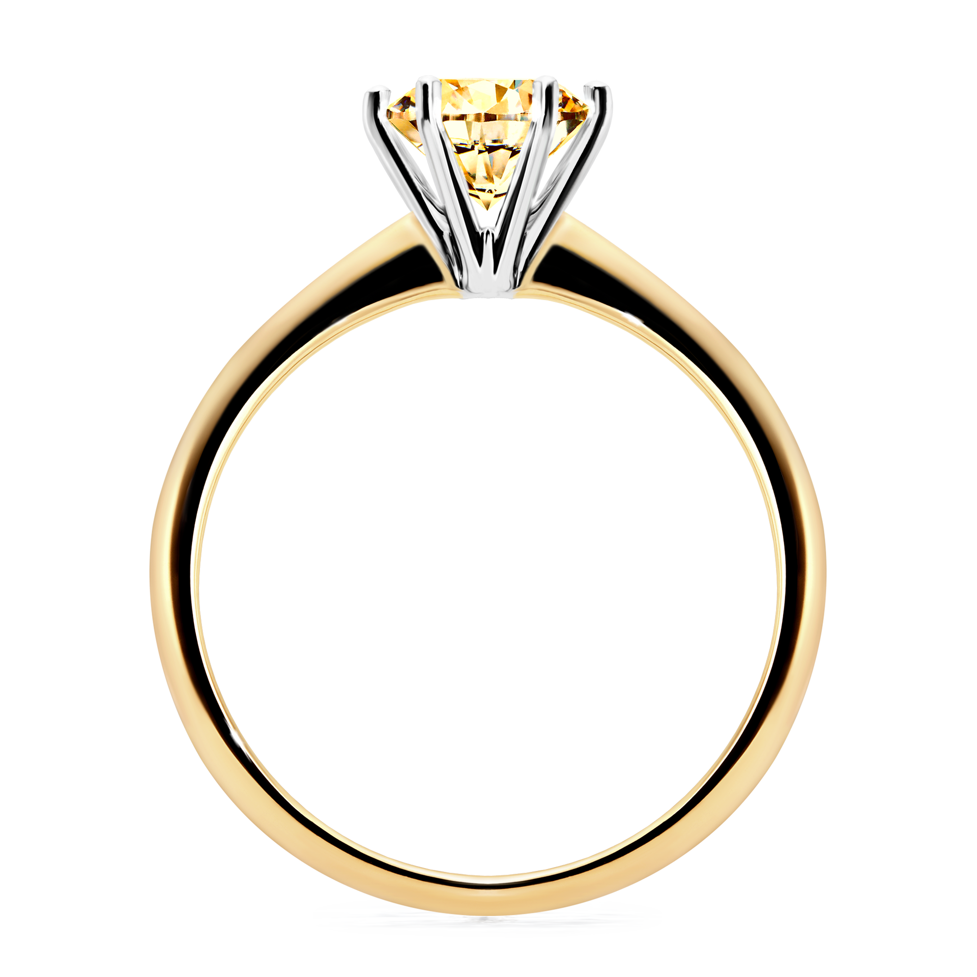 Pierścionek zaręczynowy My Love z żółtego złota z żółtym diamentem 1,00CT