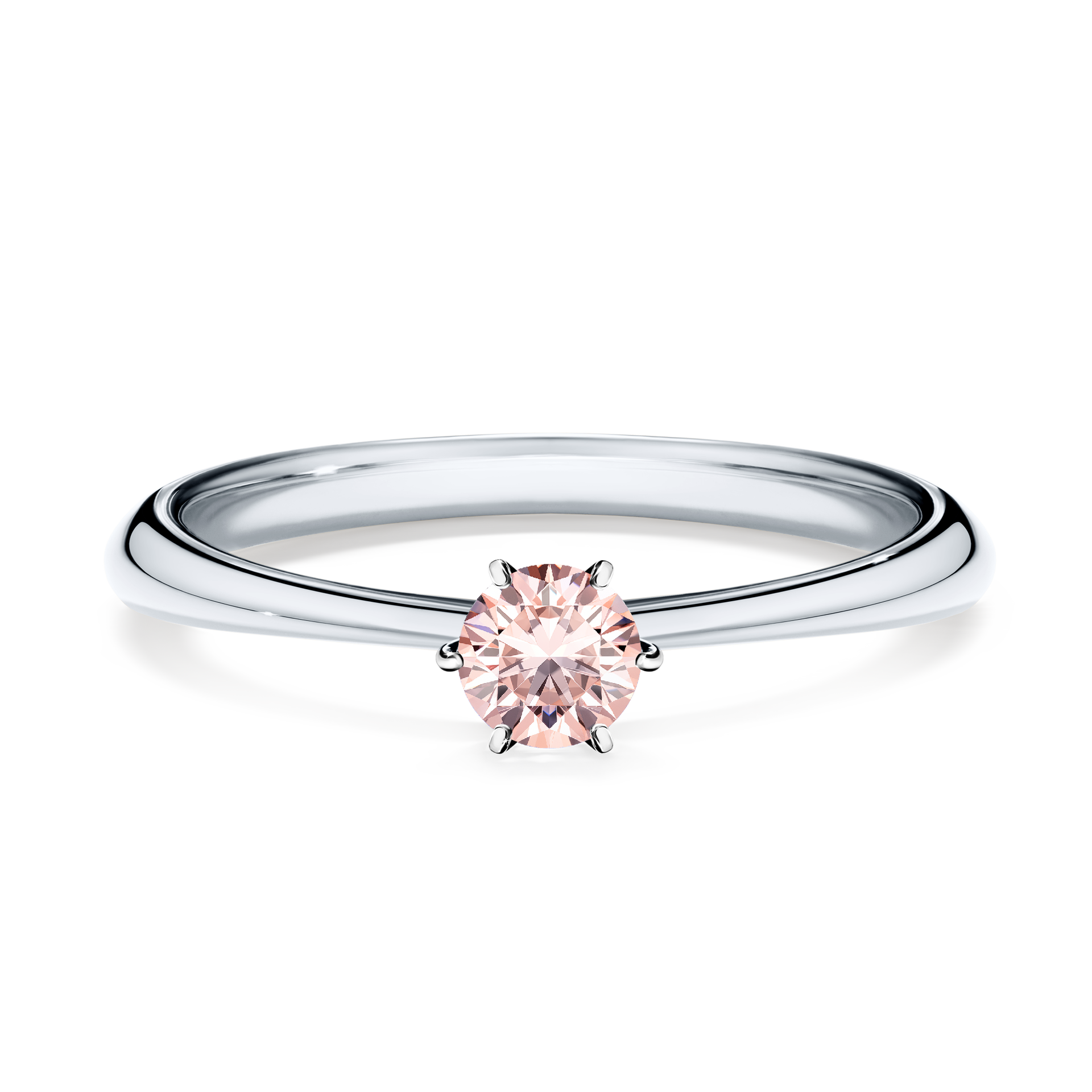 Pierścionek zaręczynowy My Love z białego złota z morganitem 0,25CT