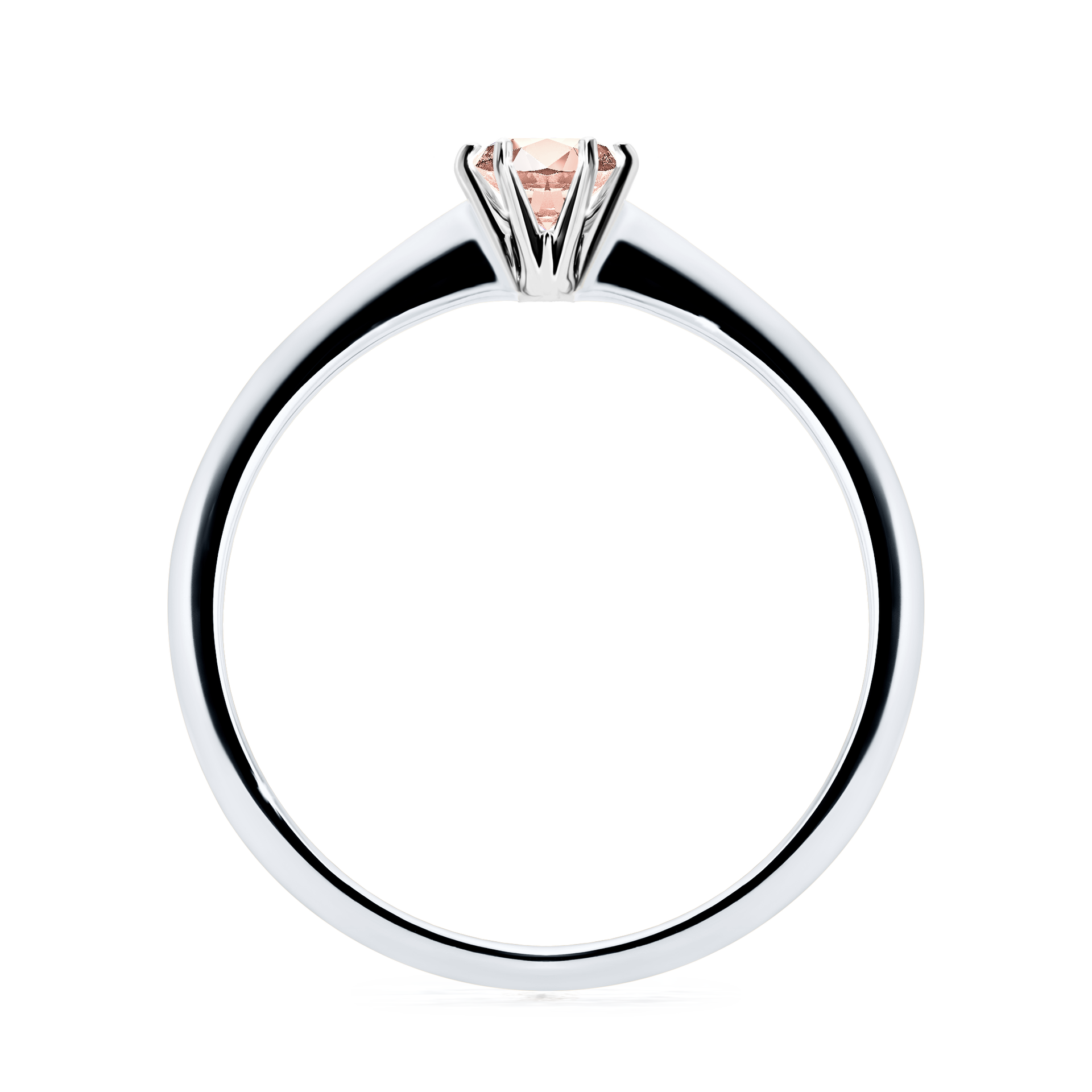 Pierścionek zaręczynowy My Love z białego złota z morganitem 0,25CT
