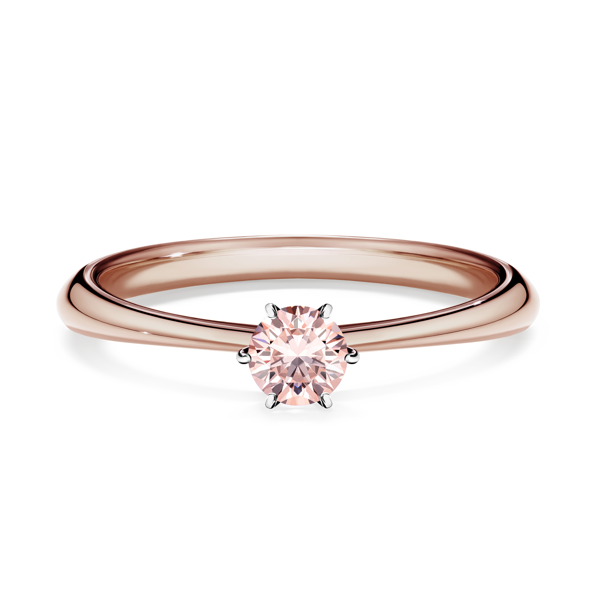 Pierścionek zaręczynowy My Love z różowego złota z morganitem 0,25CT
