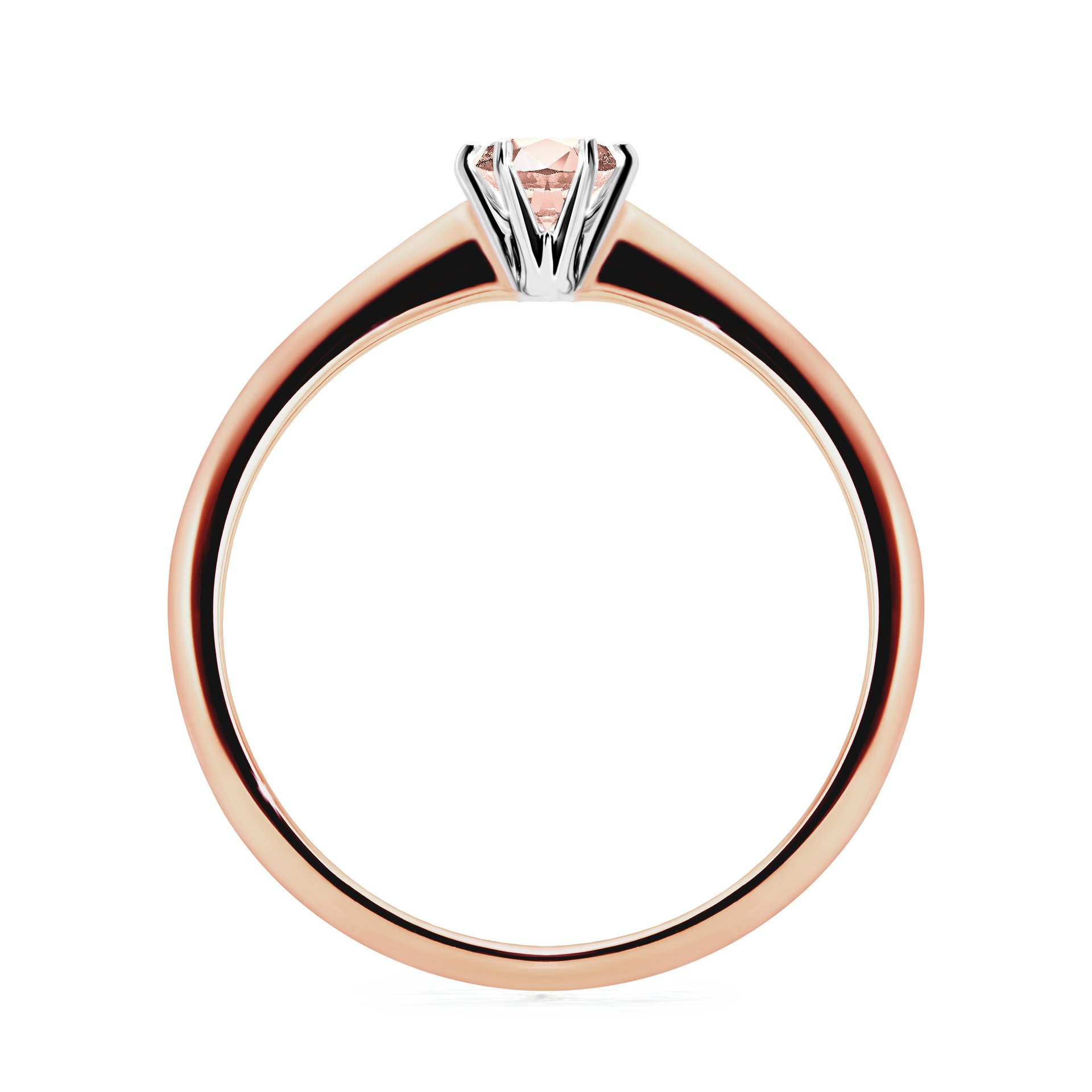 Pierścionek zaręczynowy My Love z różowego złota z morganitem 0,25CT