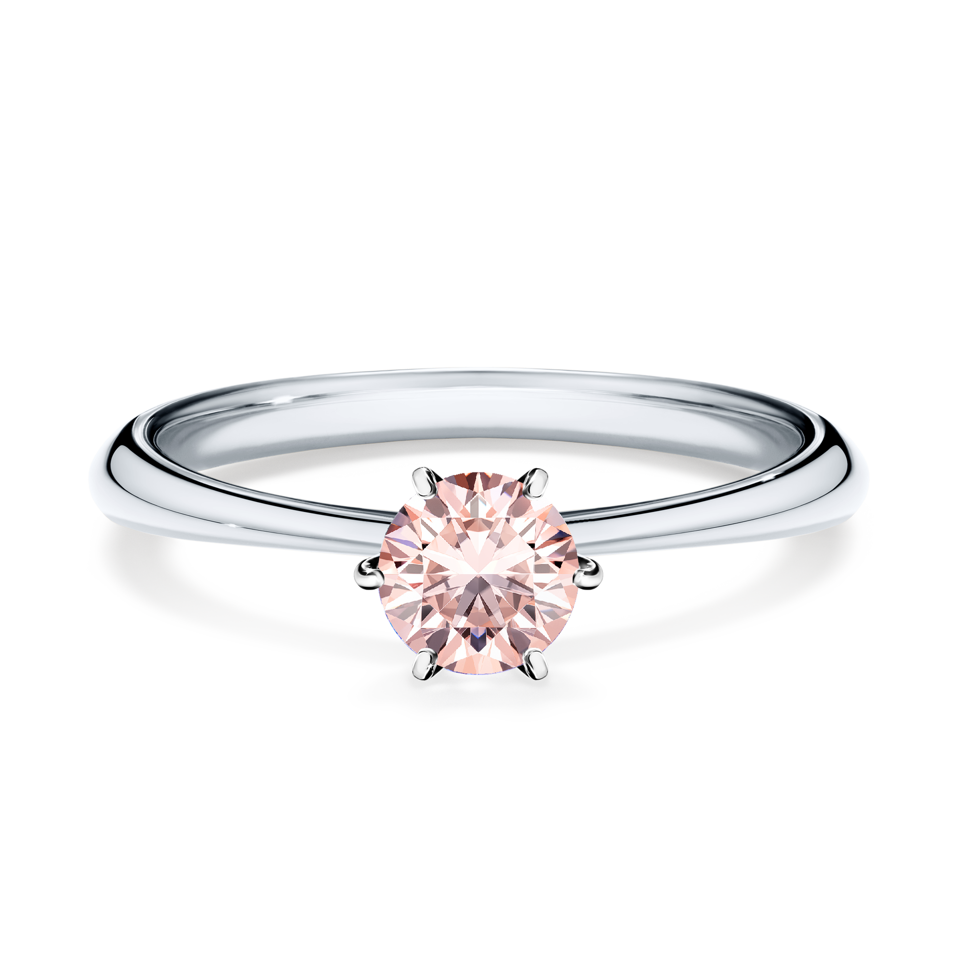 Pierścionek zaręczynowy My Love z białego złota z morganitem 0,50CT