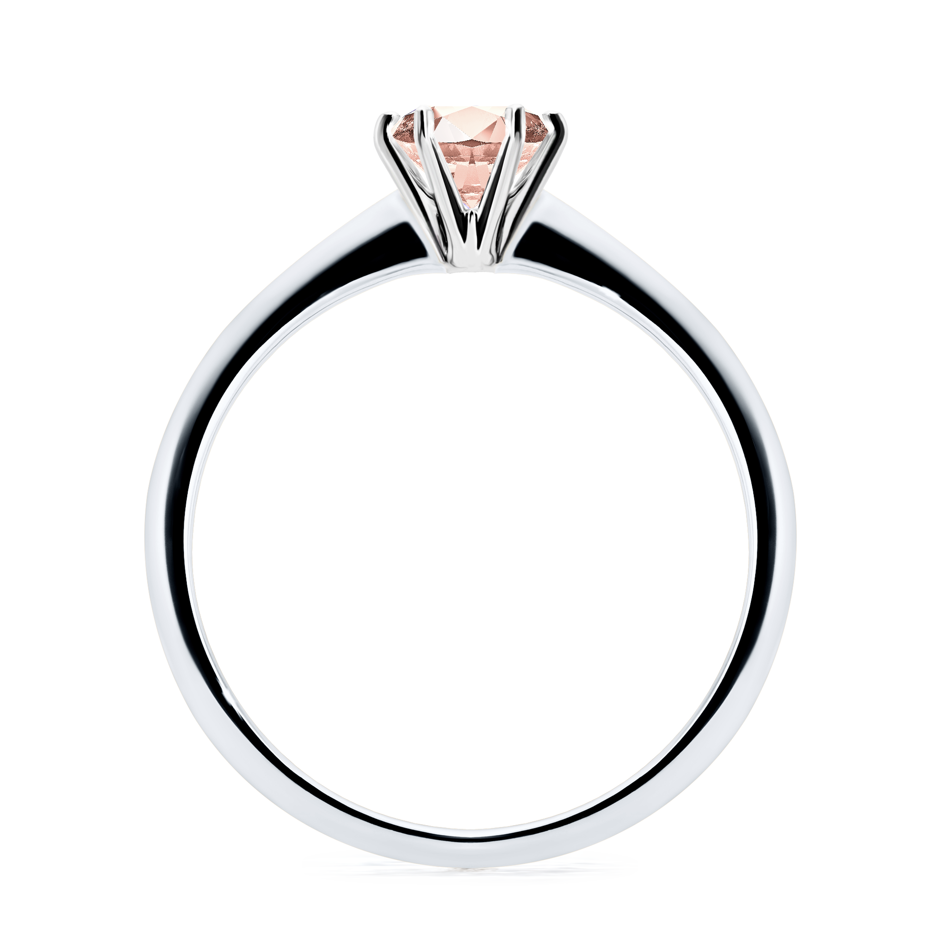 Pierścionek zaręczynowy My Love z białego złota z morganitem 0,50CT