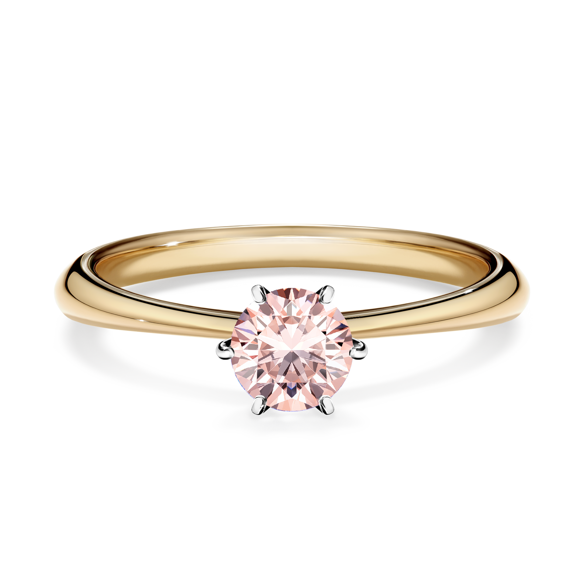 Pierścionek zaręczynowy My Love z żółtego złota z morganitem 0,50CT