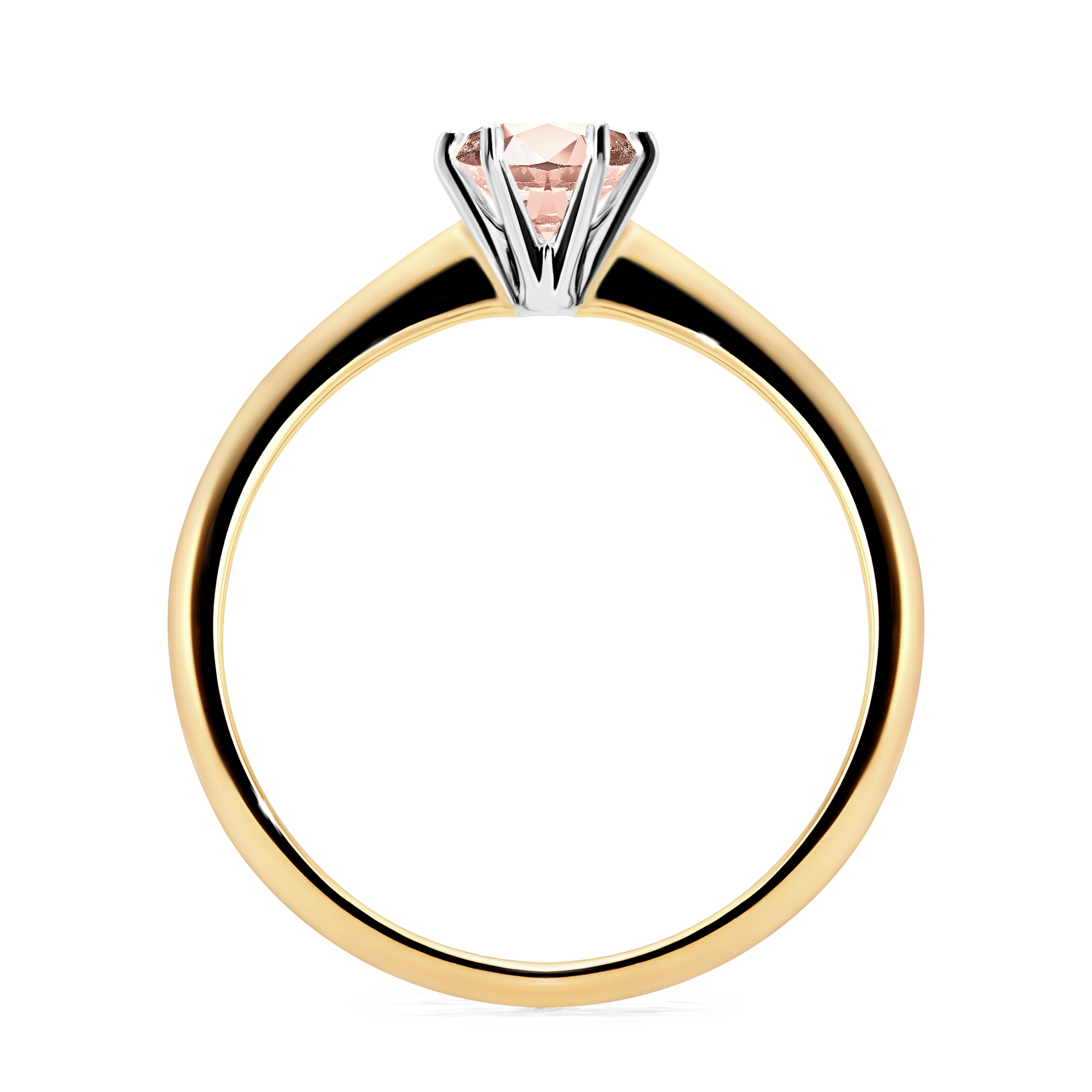 Pierścionek zaręczynowy My Love z żółtego złota z morganitem 0,50CT