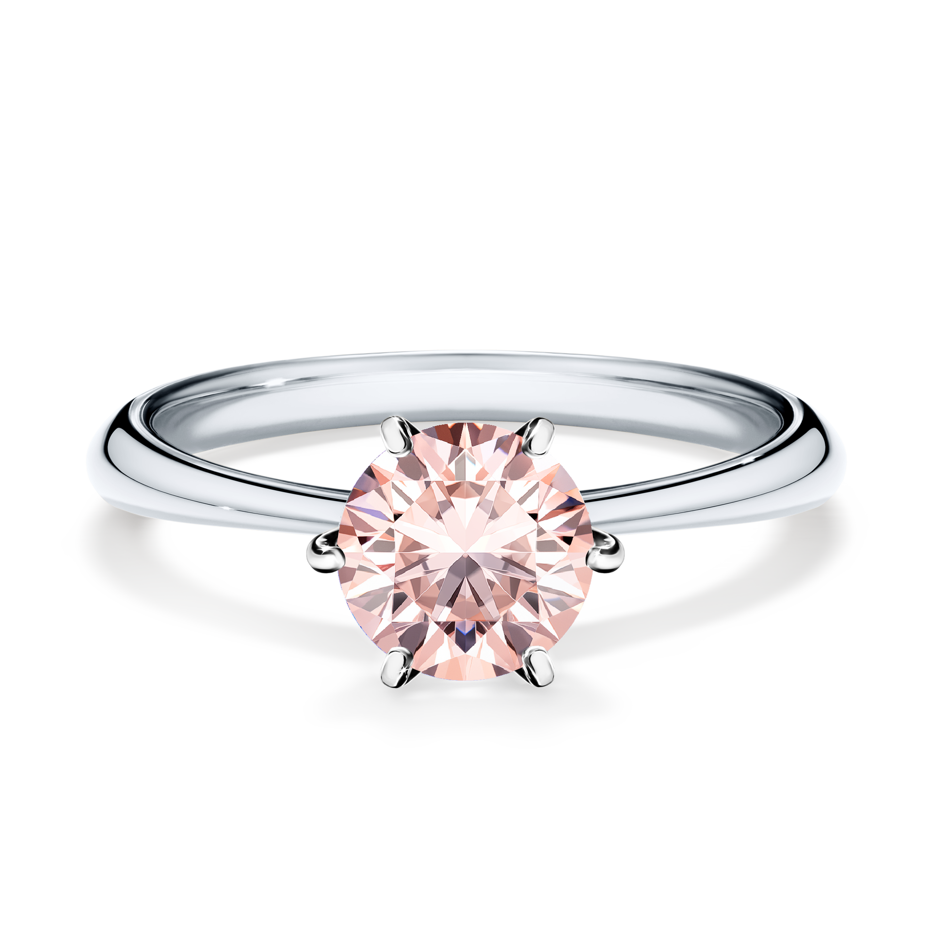 Pierścionek zaręczynowy My Love z białego złota z morganitem 1,00CT