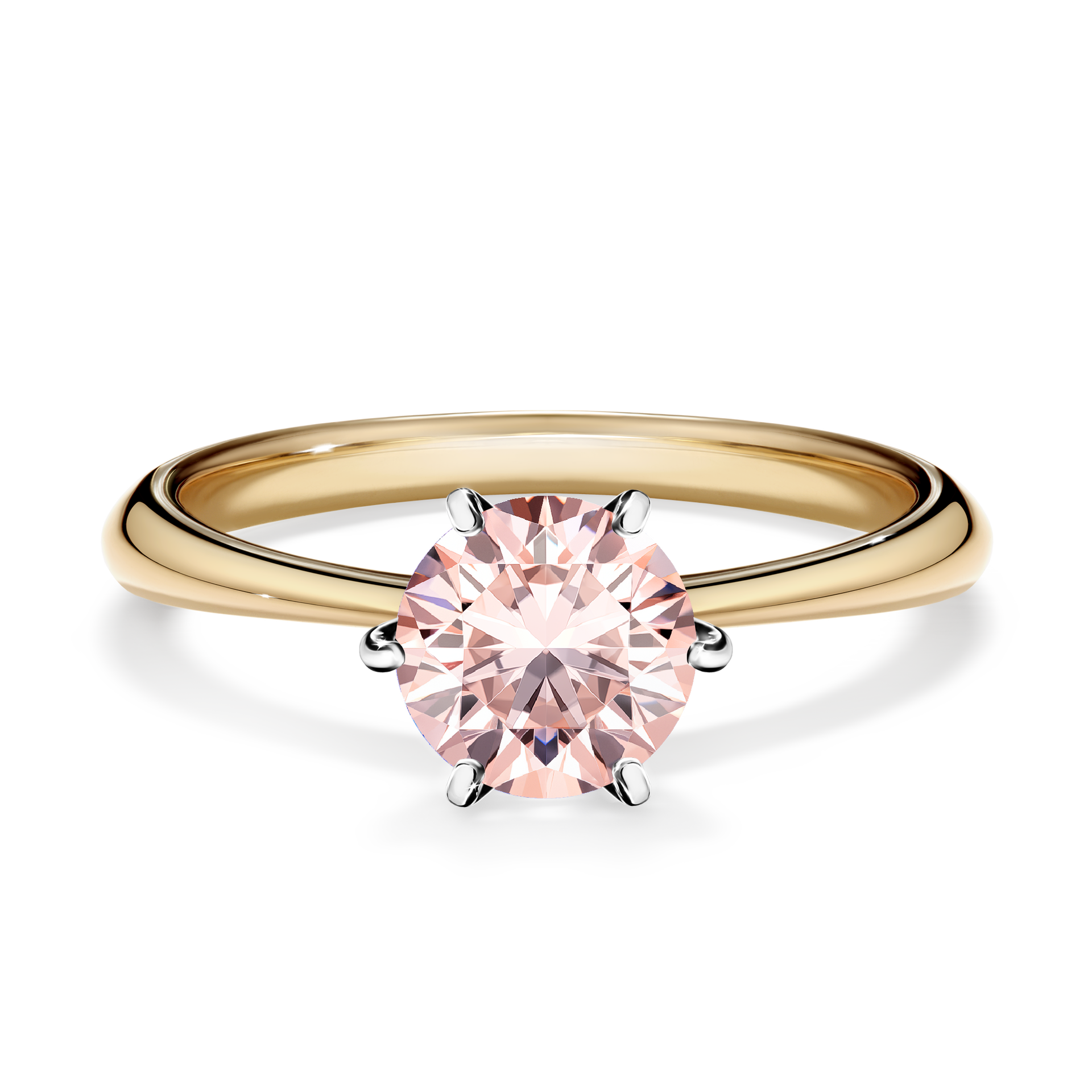Pierścionek zaręczynowy My Love z żółtego złota z morganitem 1,00CT