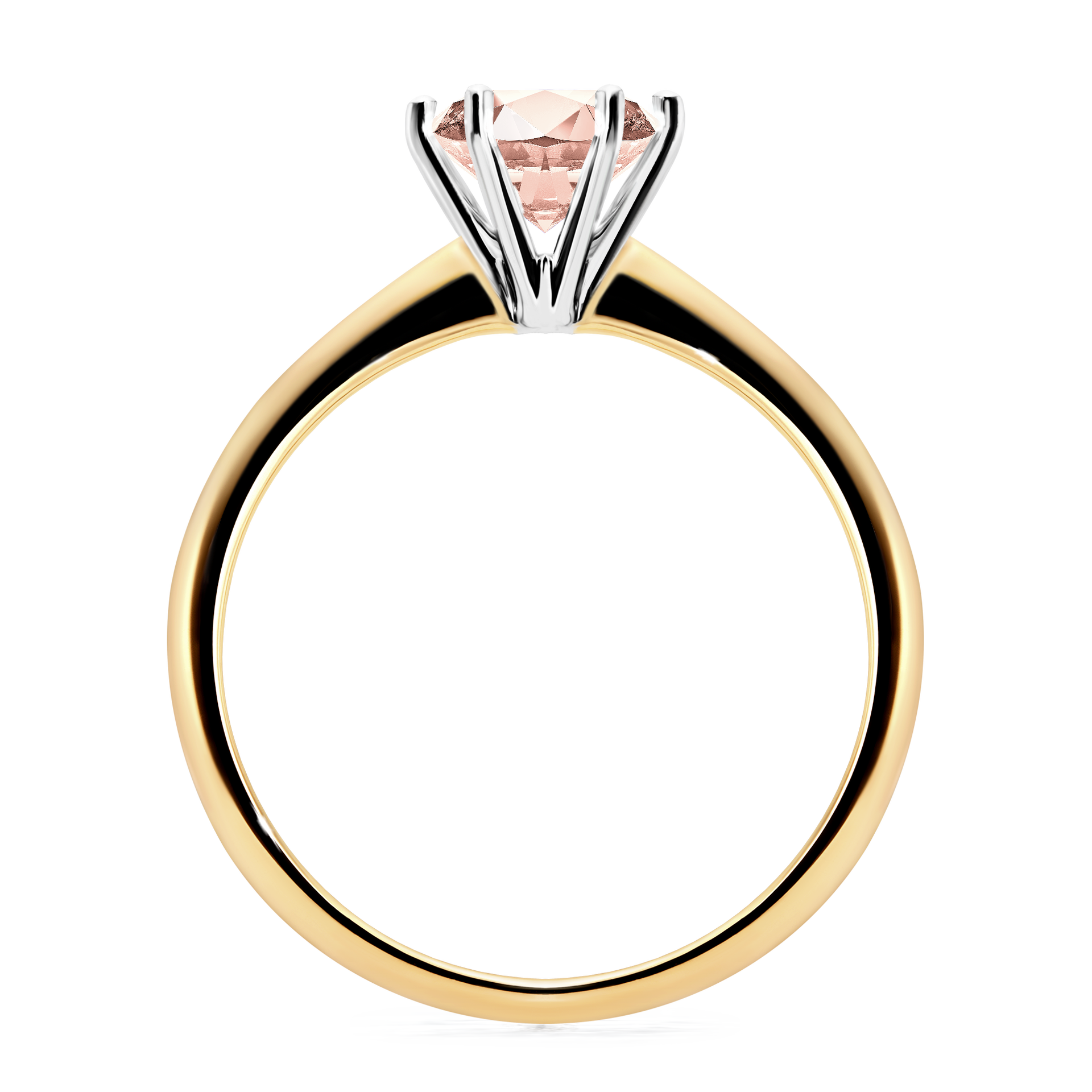 Pierścionek zaręczynowy My Love z żółtego złota z morganitem 1,00CT