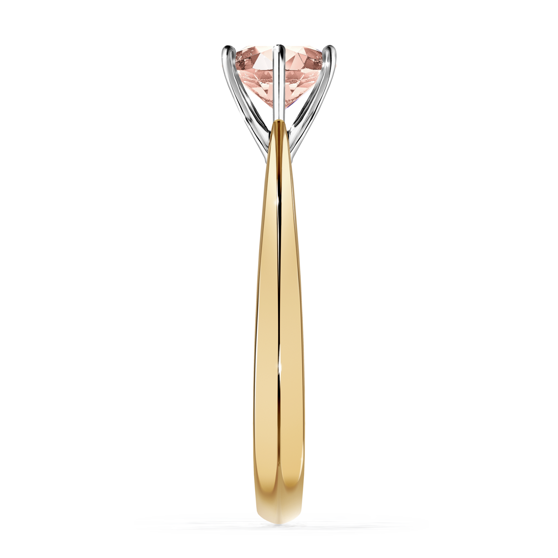 Pierścionek zaręczynowy My Love z żółtego złota z morganitem 1,00CT