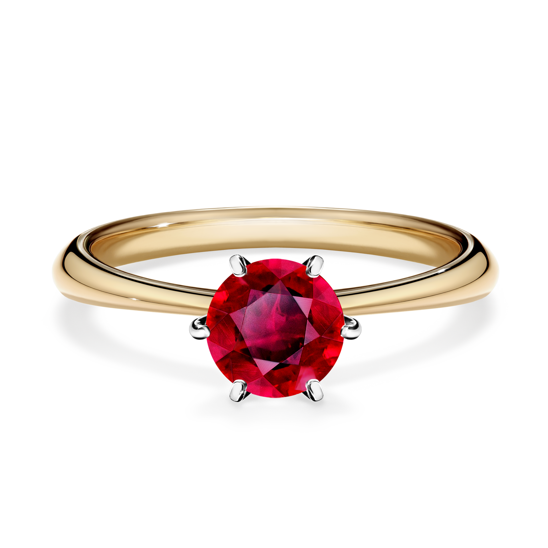 Pierścionek zaręczynowy My Love z żółtego złota z rubinem 0,80CT
