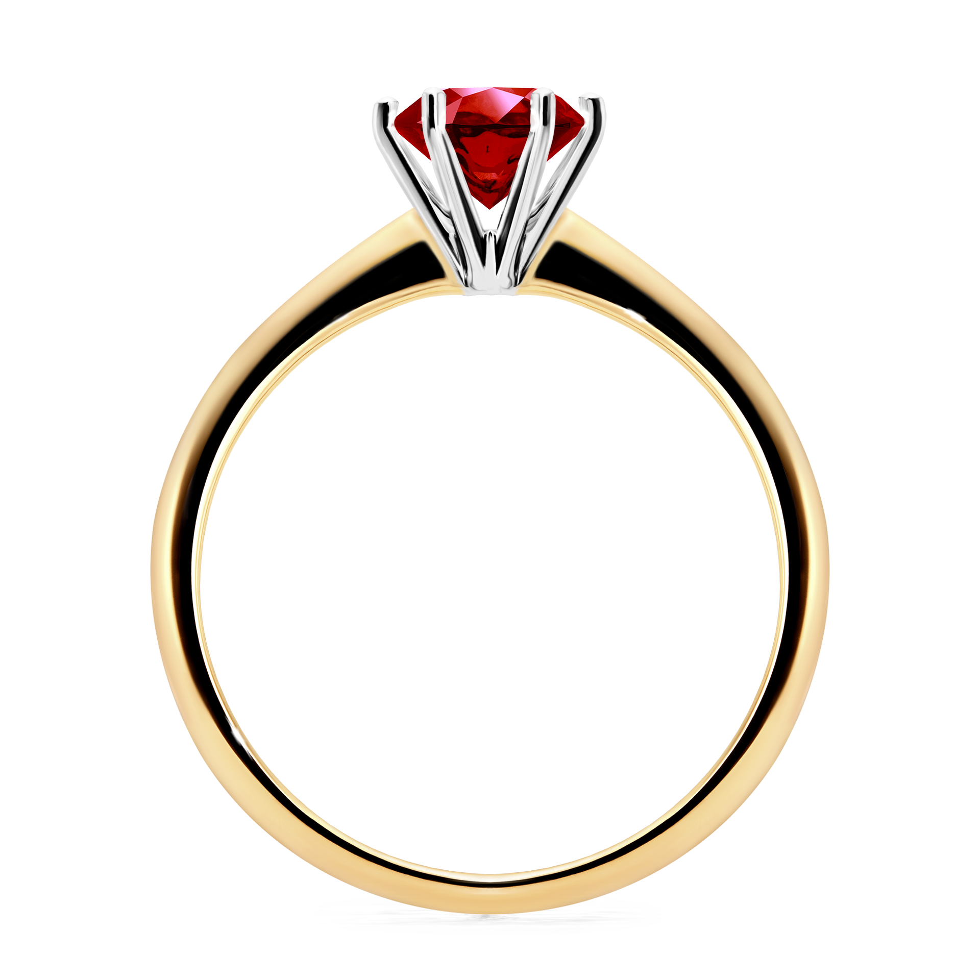 Pierścionek zaręczynowy My Love z żółtego złota z rubinem 0,80CT