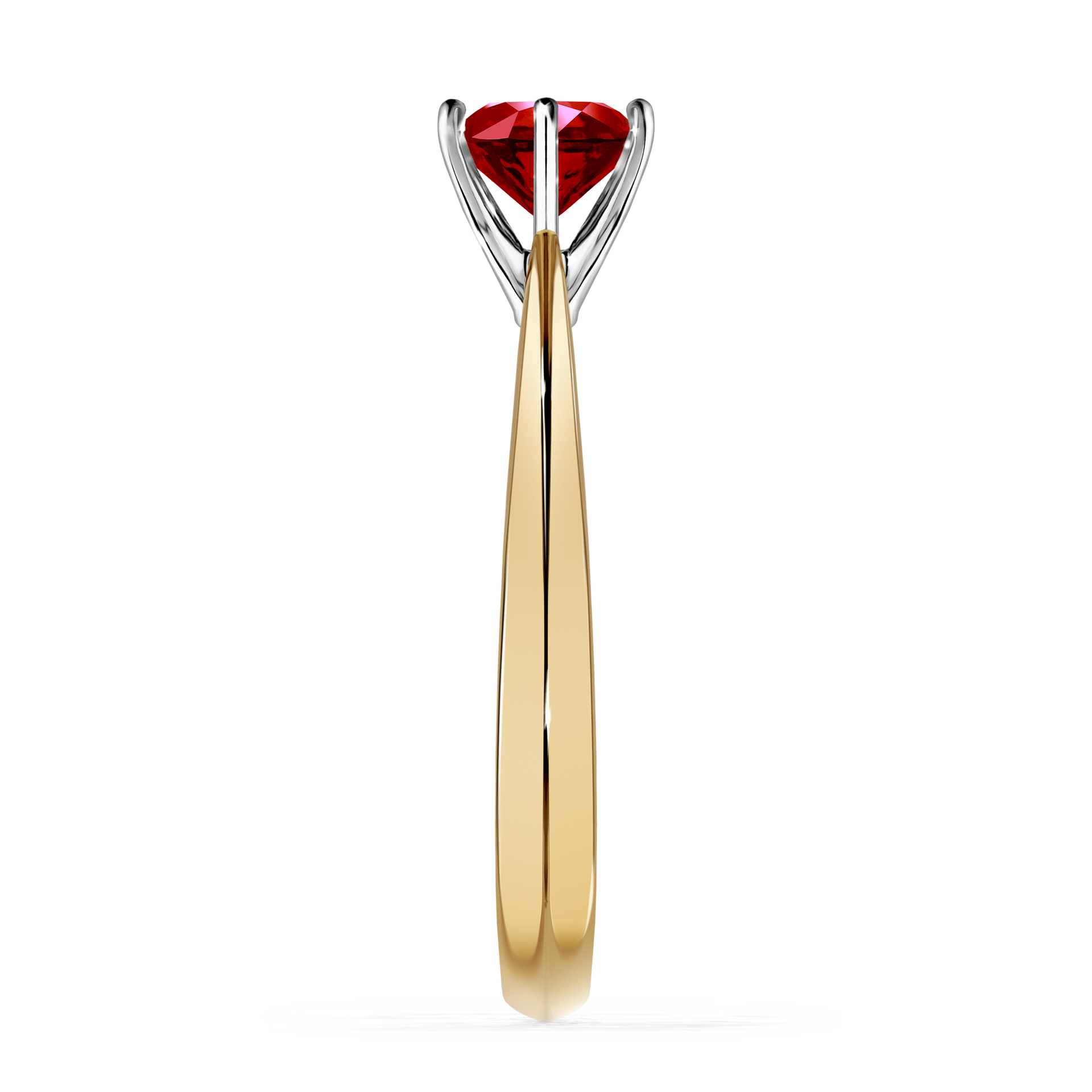Pierścionek zaręczynowy My Love z żółtego złota z rubinem 0,80CT