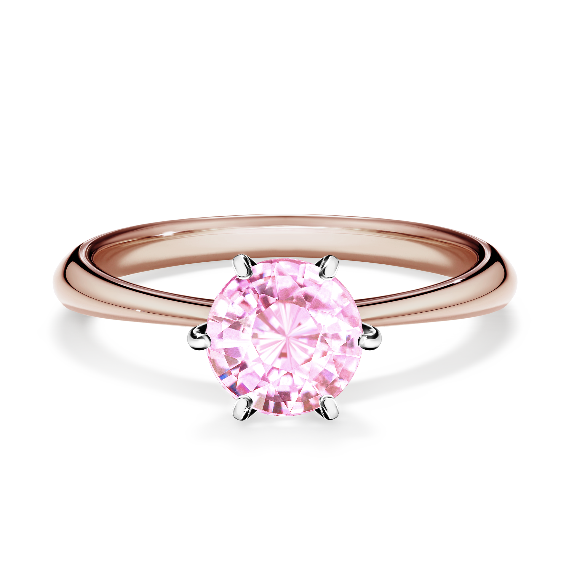 Pierścionek zaręczynowy My Love z różowego złota z szafirem różowym 1,00CT