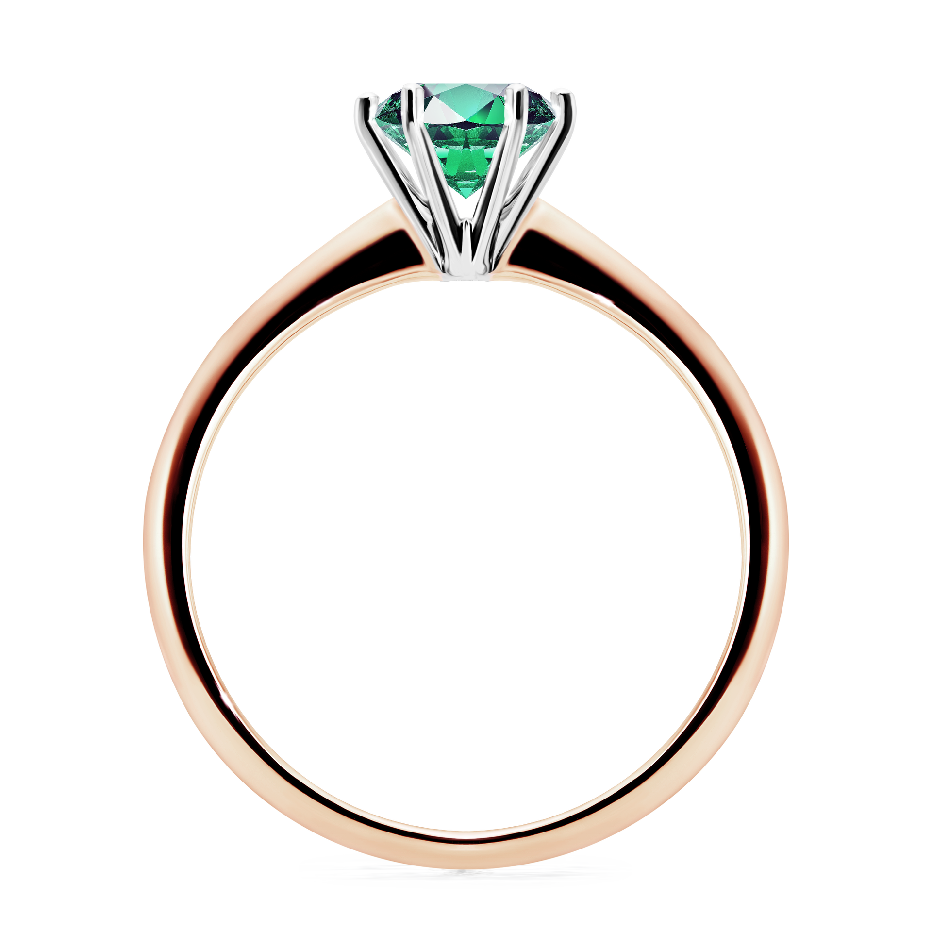 Pierścionek zaręczynowy My Love z różowego złota ze szmaragdem 0,80CT