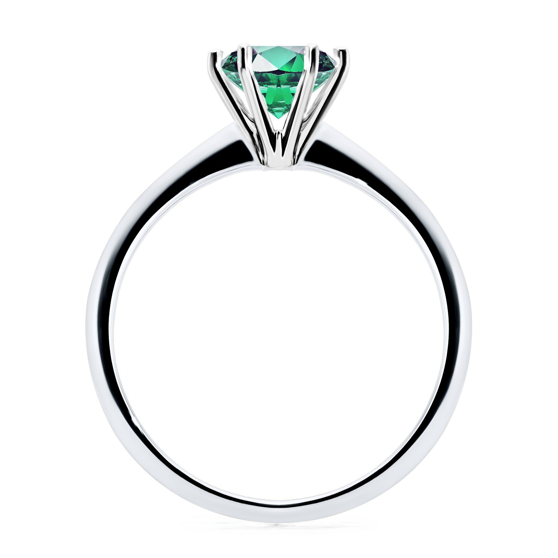 Pierścionek zaręczynowy My Love z białego złota ze szmaragdem 1,00CT