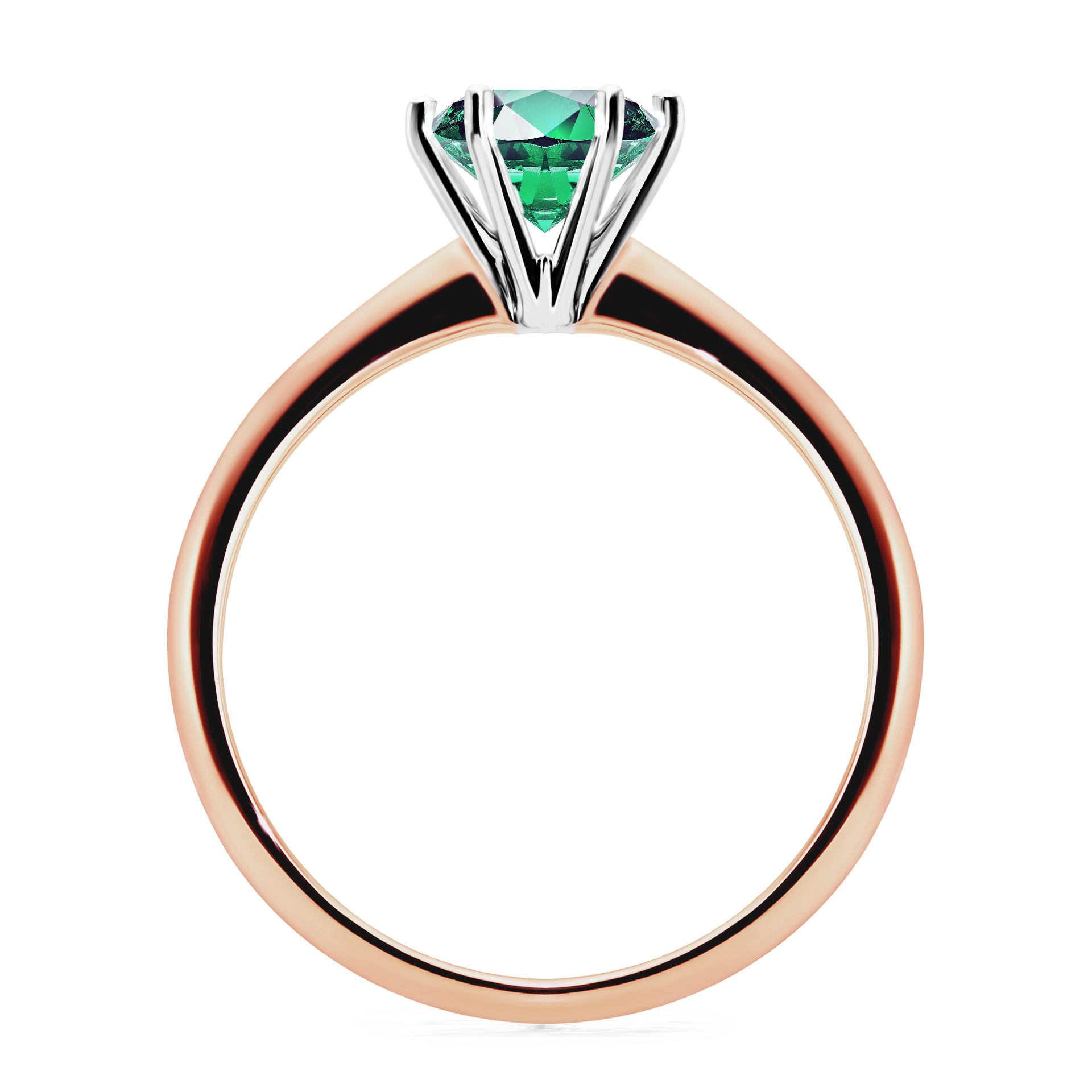 Pierścionek zaręczynowy My Love z różowego złota ze szmaragdem 1,00CT