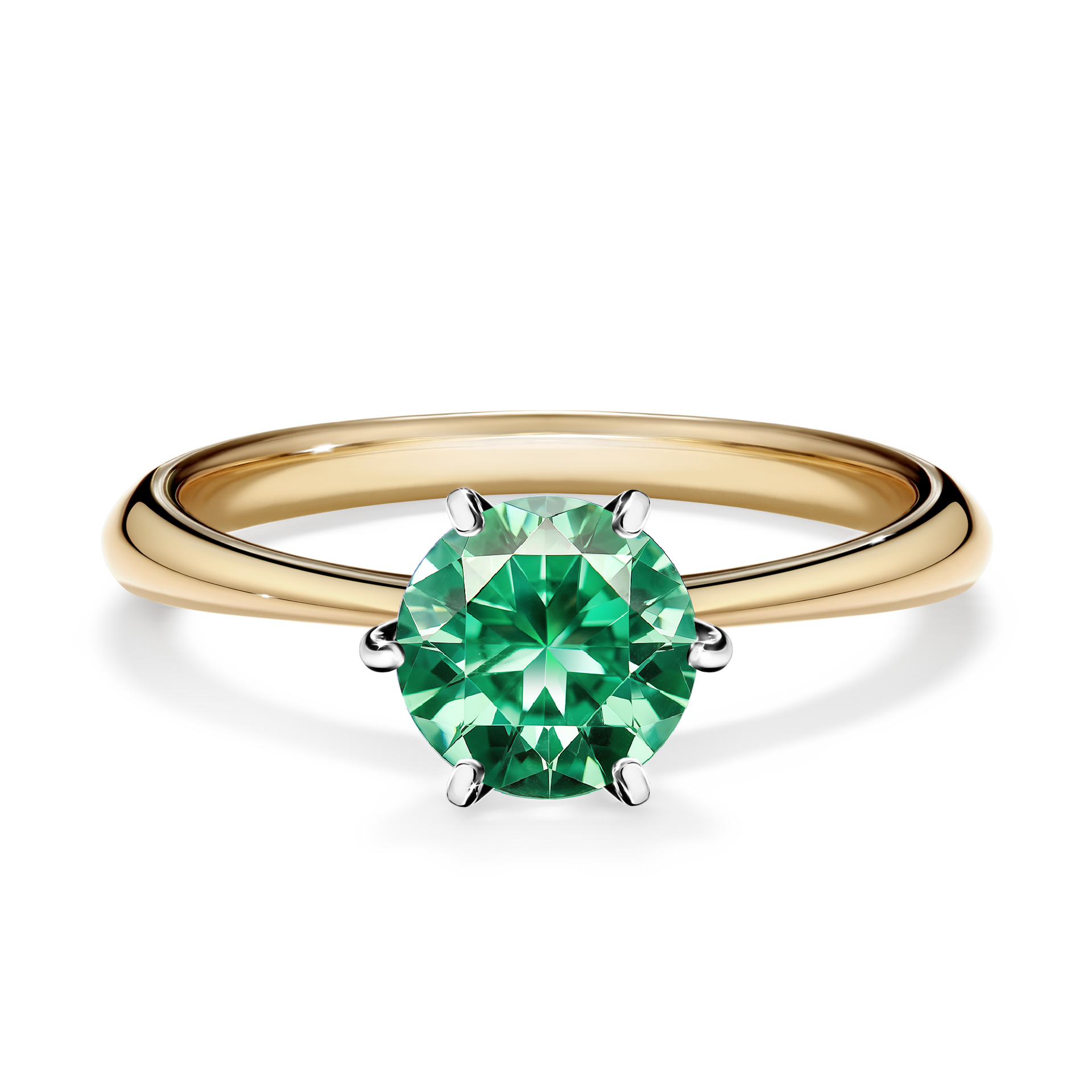 Pierścionek zaręczynowy My Love z żółtego złota ze szmaragdem 1,00CT