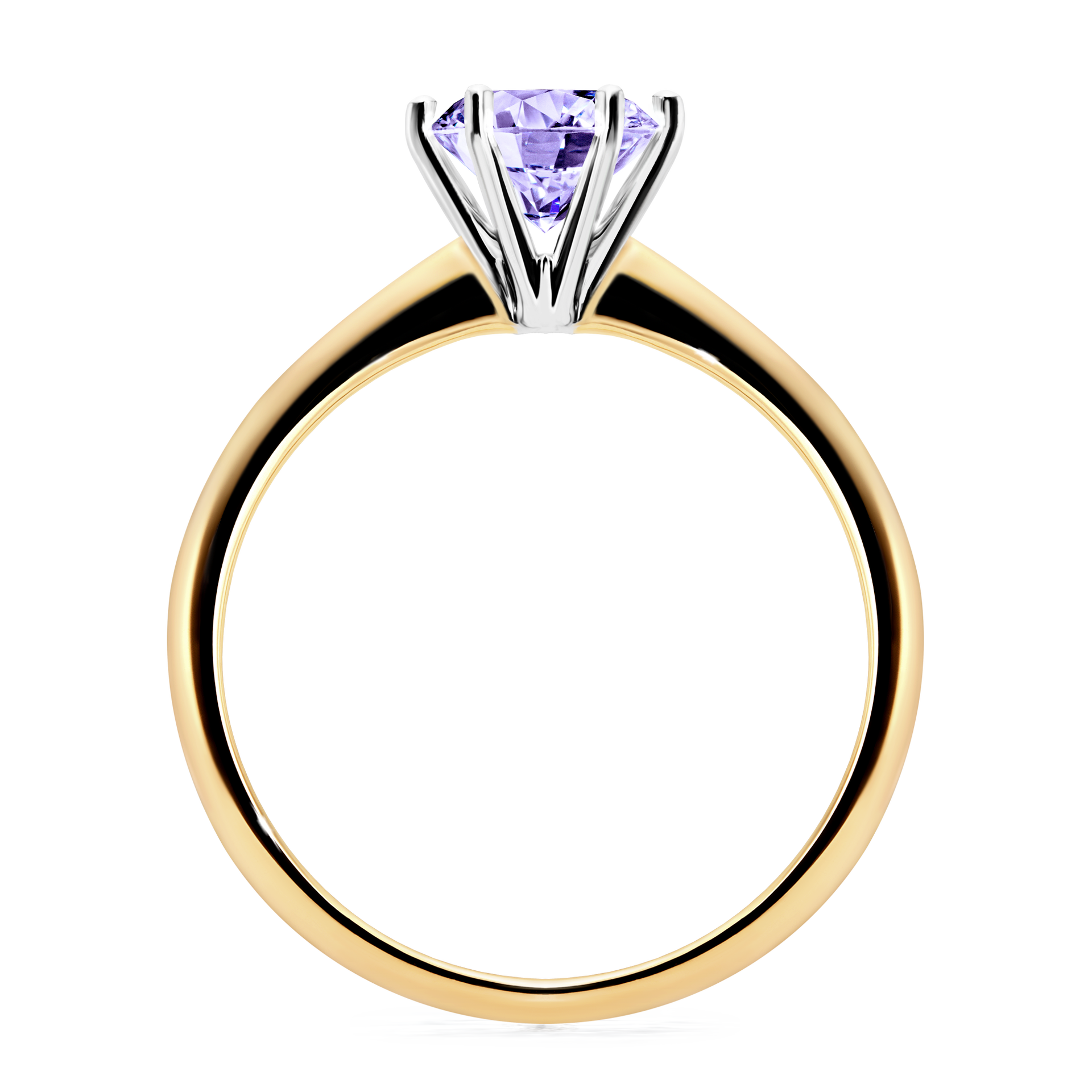 Pierścionek zaręczynowy My Love z żółtego złota z tanzanitem 1,00CT