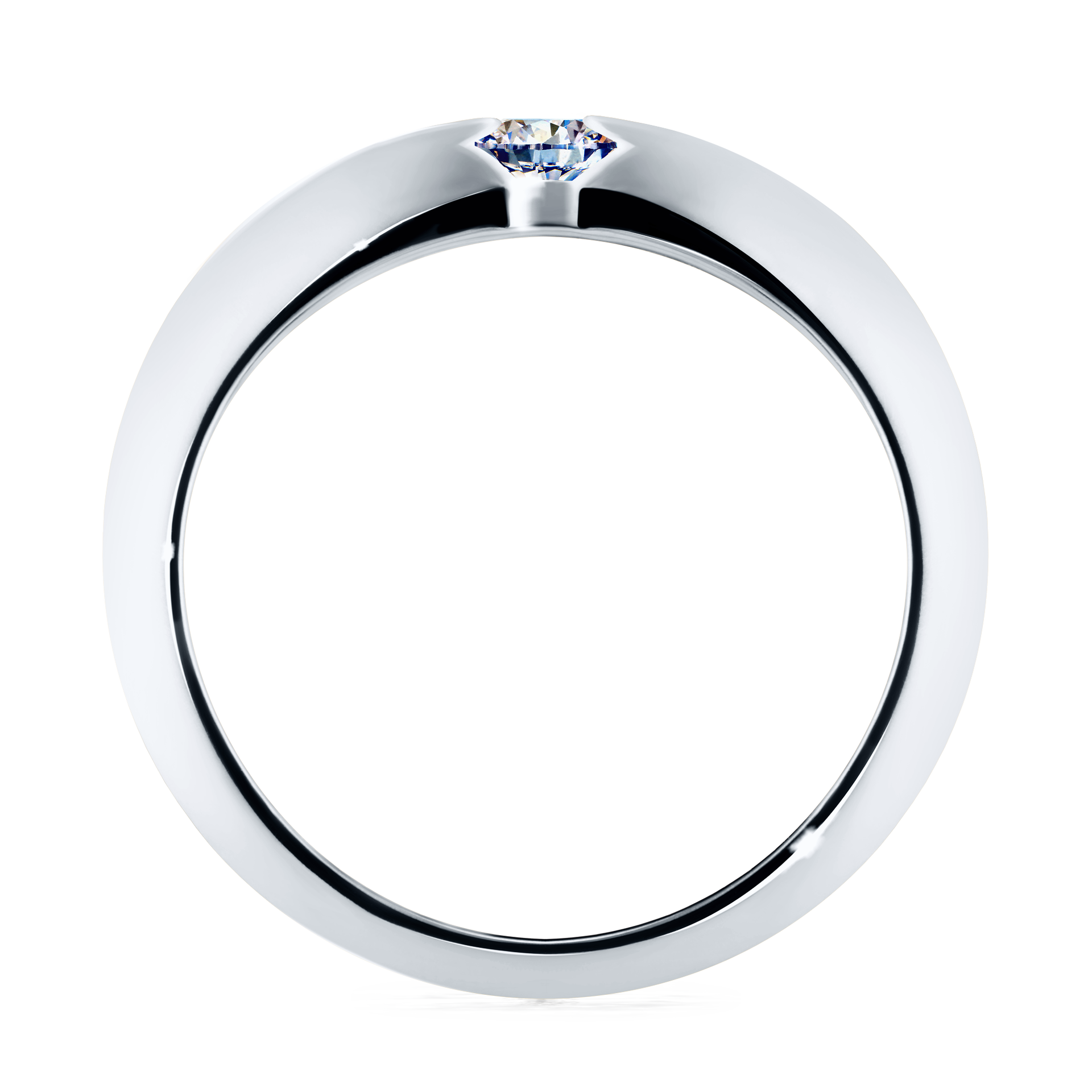 Pierścionek zaręczynowy My Baby z białego złota z diamentem laboratoryjnym 0,25CT