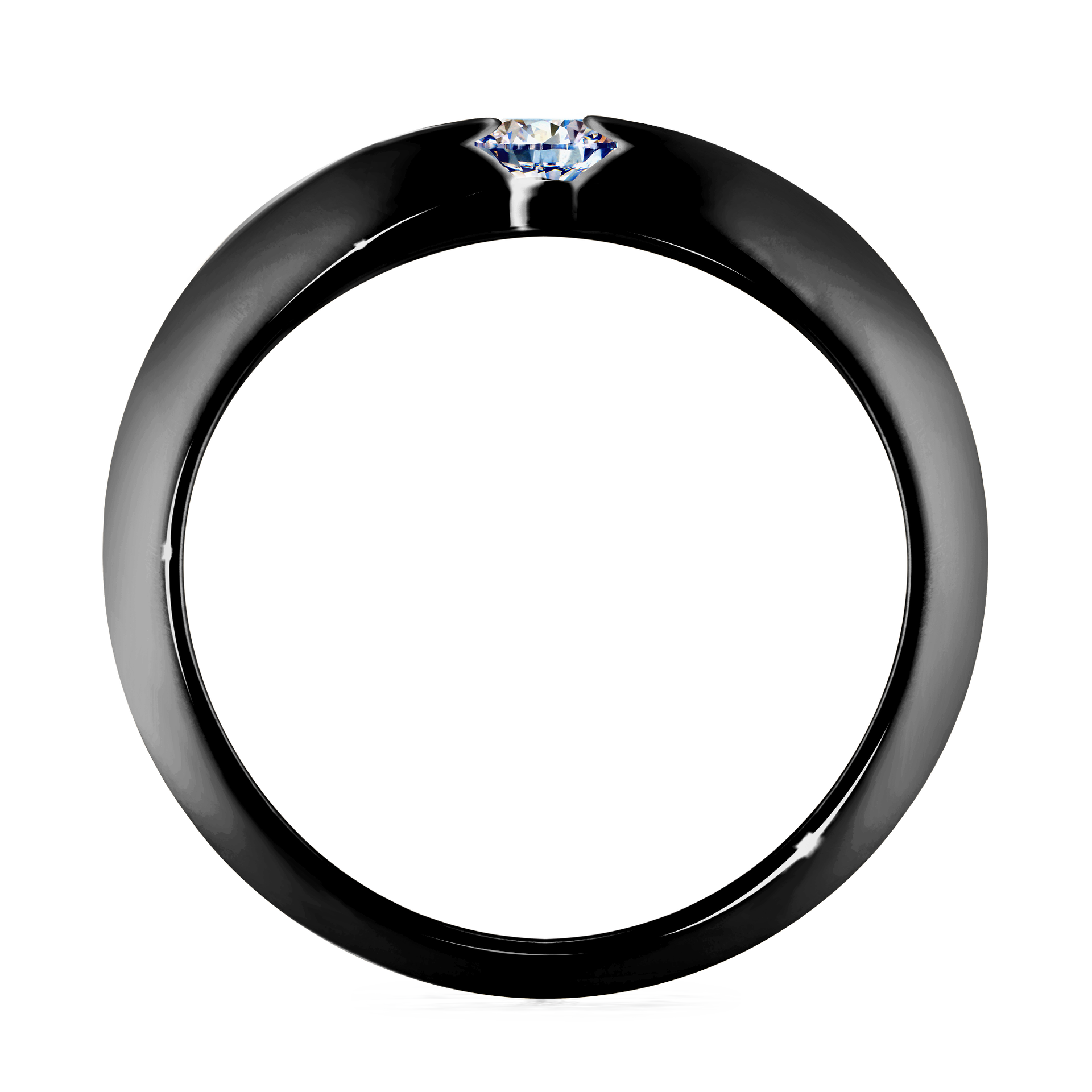 Pierścionek zaręczynowy My Baby z czarnego złota z diamentem naturalnym 0,25CT