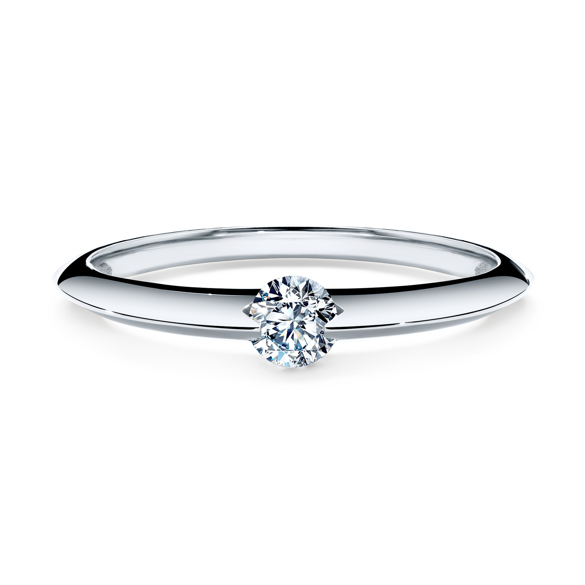 Pierścionek zaręczynowy My Baby z białego złota z diamentem naturalnym 0,50CT