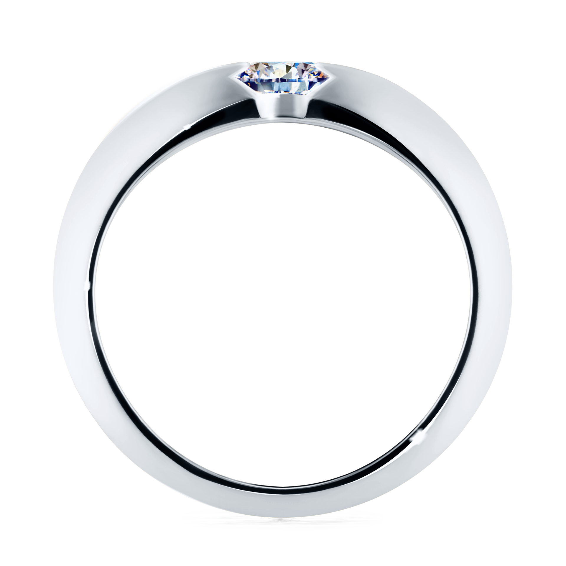 Pierścionek zaręczynowy My Baby z białego złota z diamentem naturalnym 0,50CT