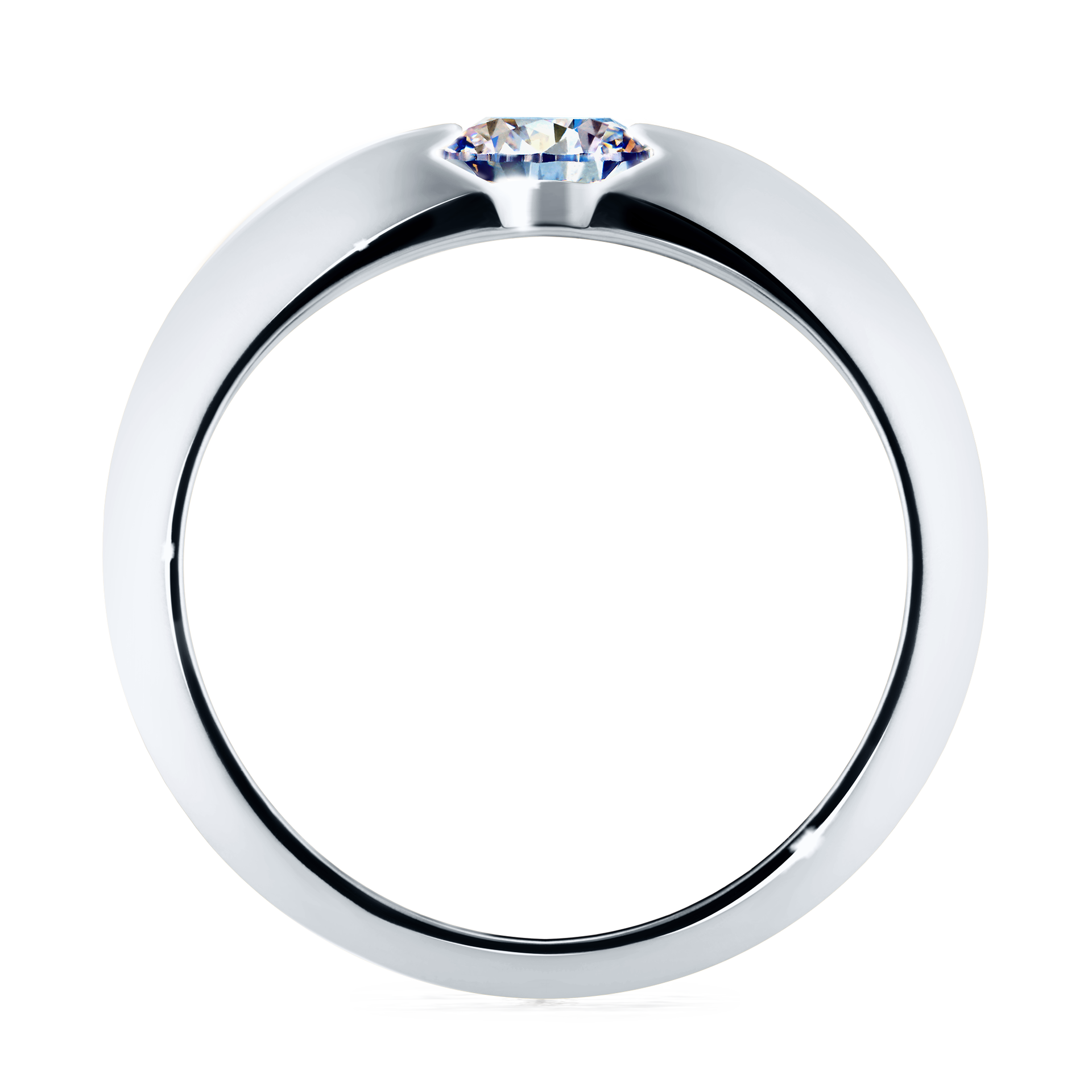Pierścionek zaręczynowy My Baby z białego złota z diamentem naturalnym 1,00CT