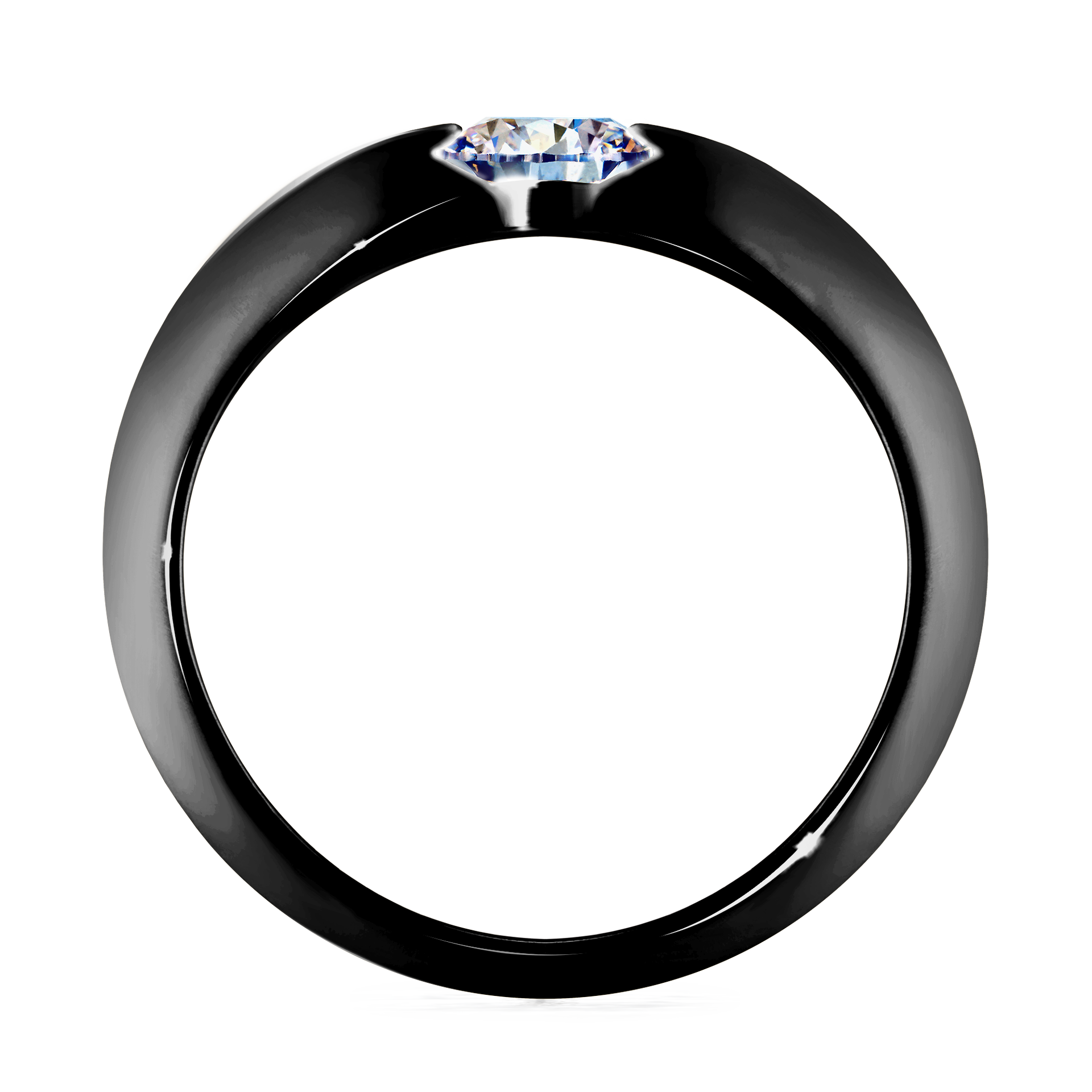 Pierścionek zaręczynowy My Baby z czarnego złota z diamentem naturalnym 1,00CT