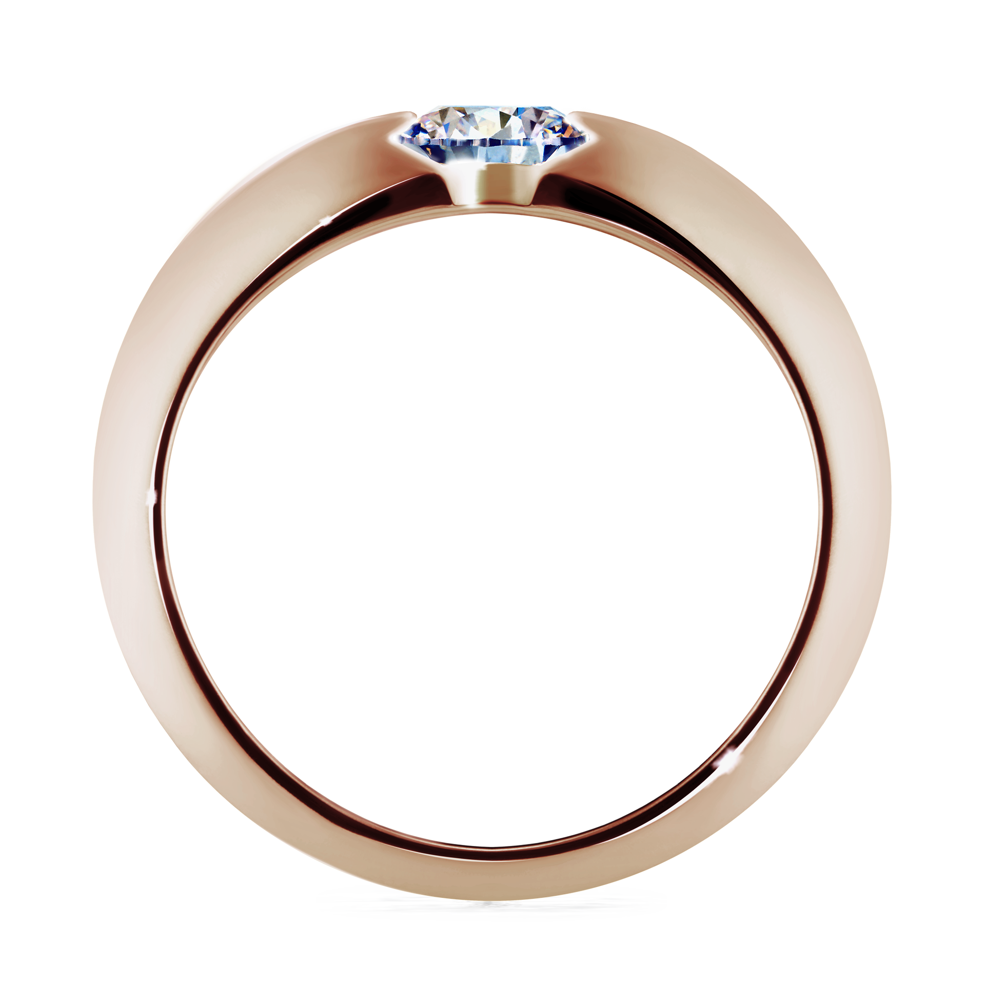 Pierścionek zaręczynowy My Baby z różowego złota z diamentem naturalnym 1,00CT