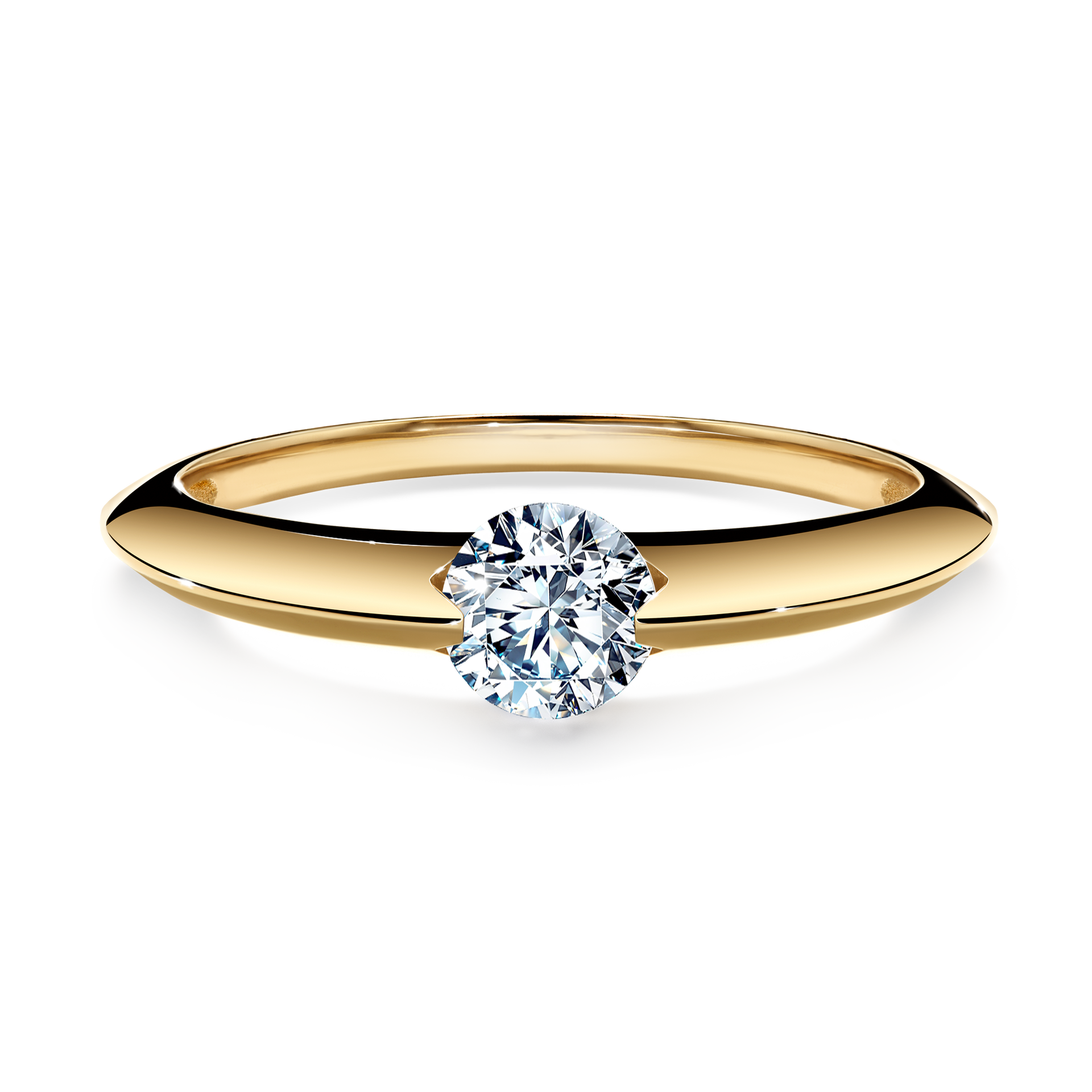 Pierścionek zaręczynowy My Baby z żółtego złota z diamentem naturalnym 1,00CT