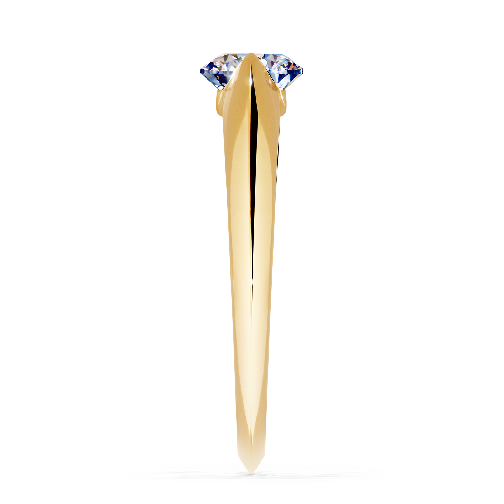 Pierścionek zaręczynowy My Baby z żółtego złota z diamentem naturalnym 1,00CT