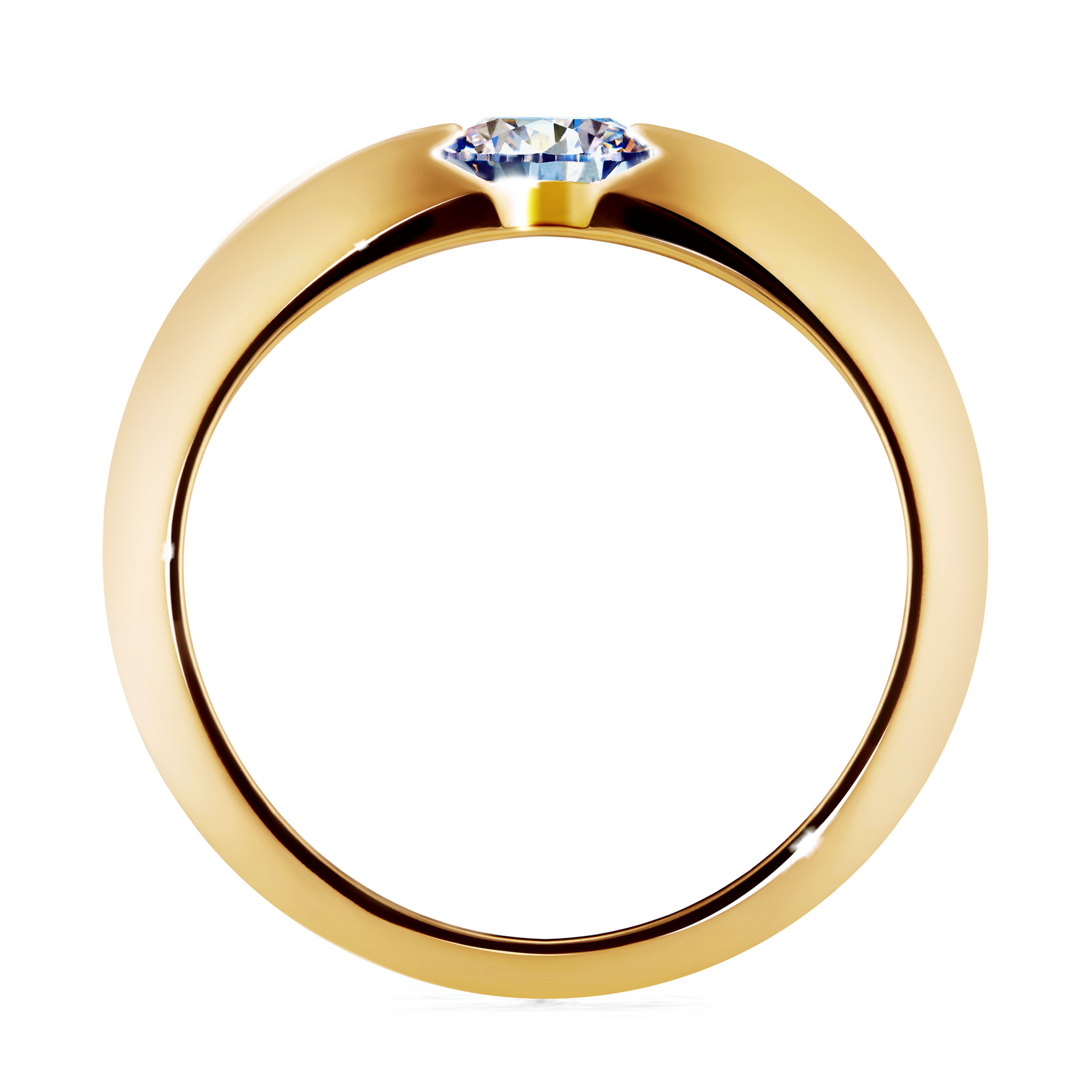 Pierścionek zaręczynowy My Baby z żółtego złota z diamentem naturalnym 1,00CT