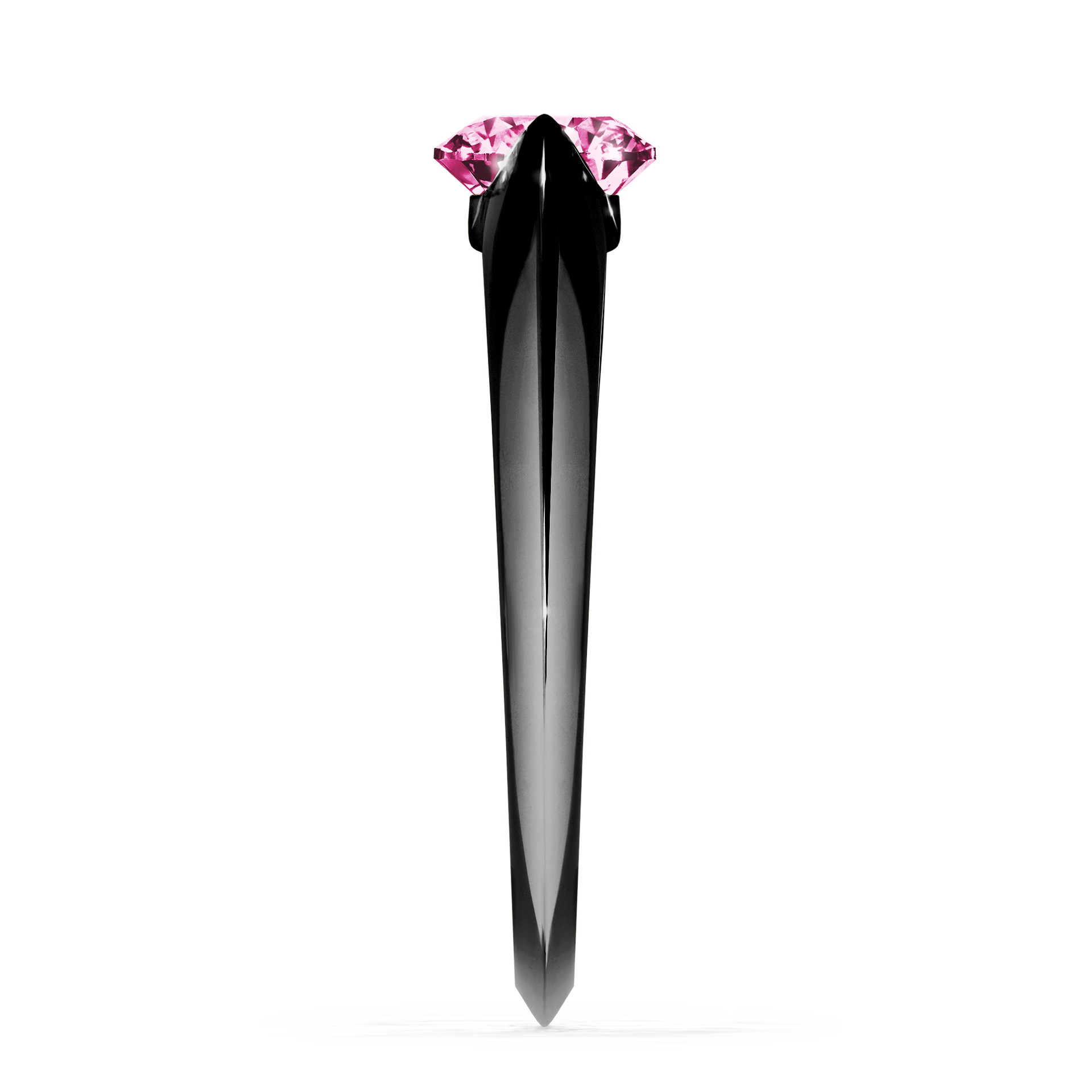 Pierścionek zaręczynowy My Baby z czarnego złota z różowym diamentem 1,00CT