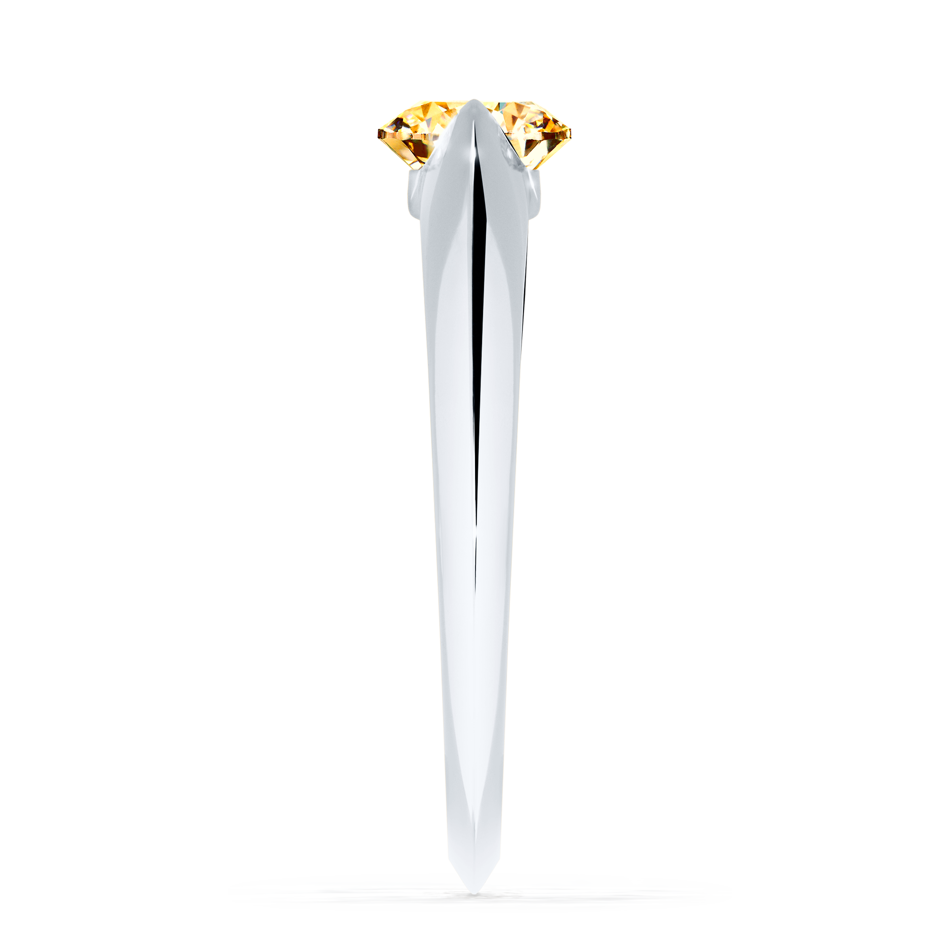 Pierścionek zaręczynowy My Baby z białego złota z żółtym diamentem 1,00CT