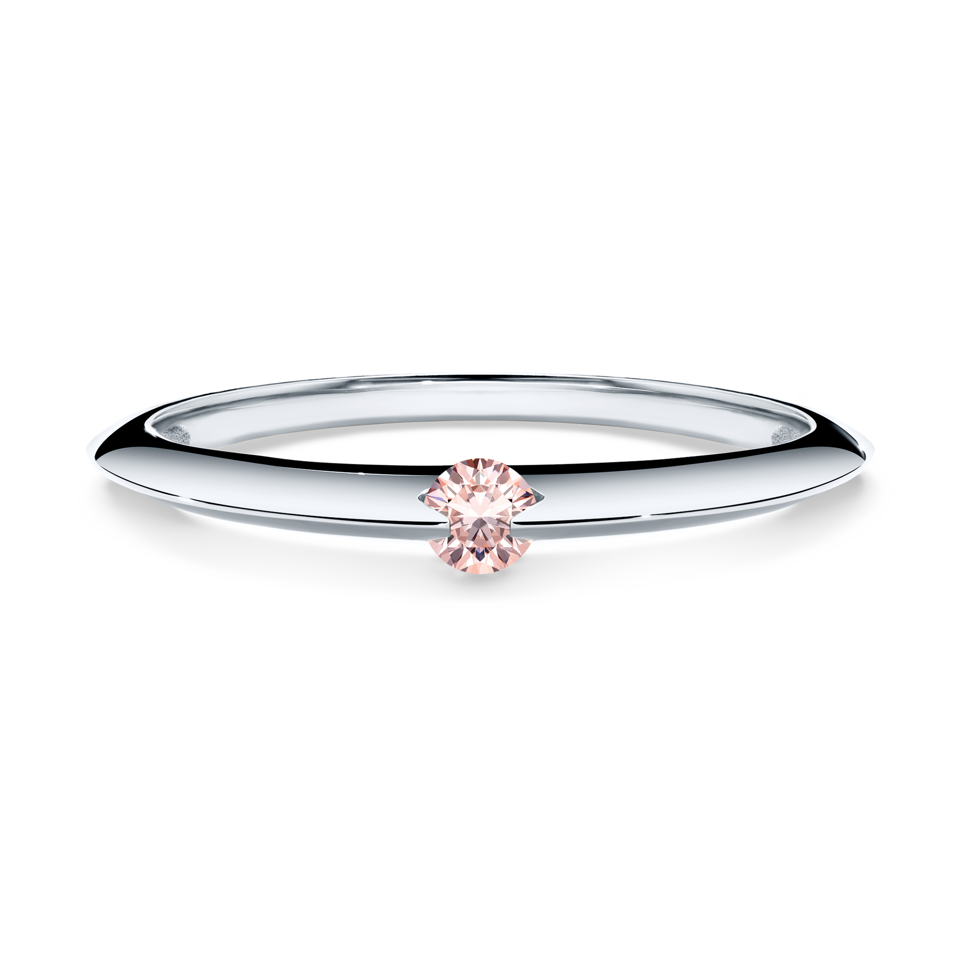 Pierścionek zaręczynowy My Baby z białego złota z morganitem 0,25CT