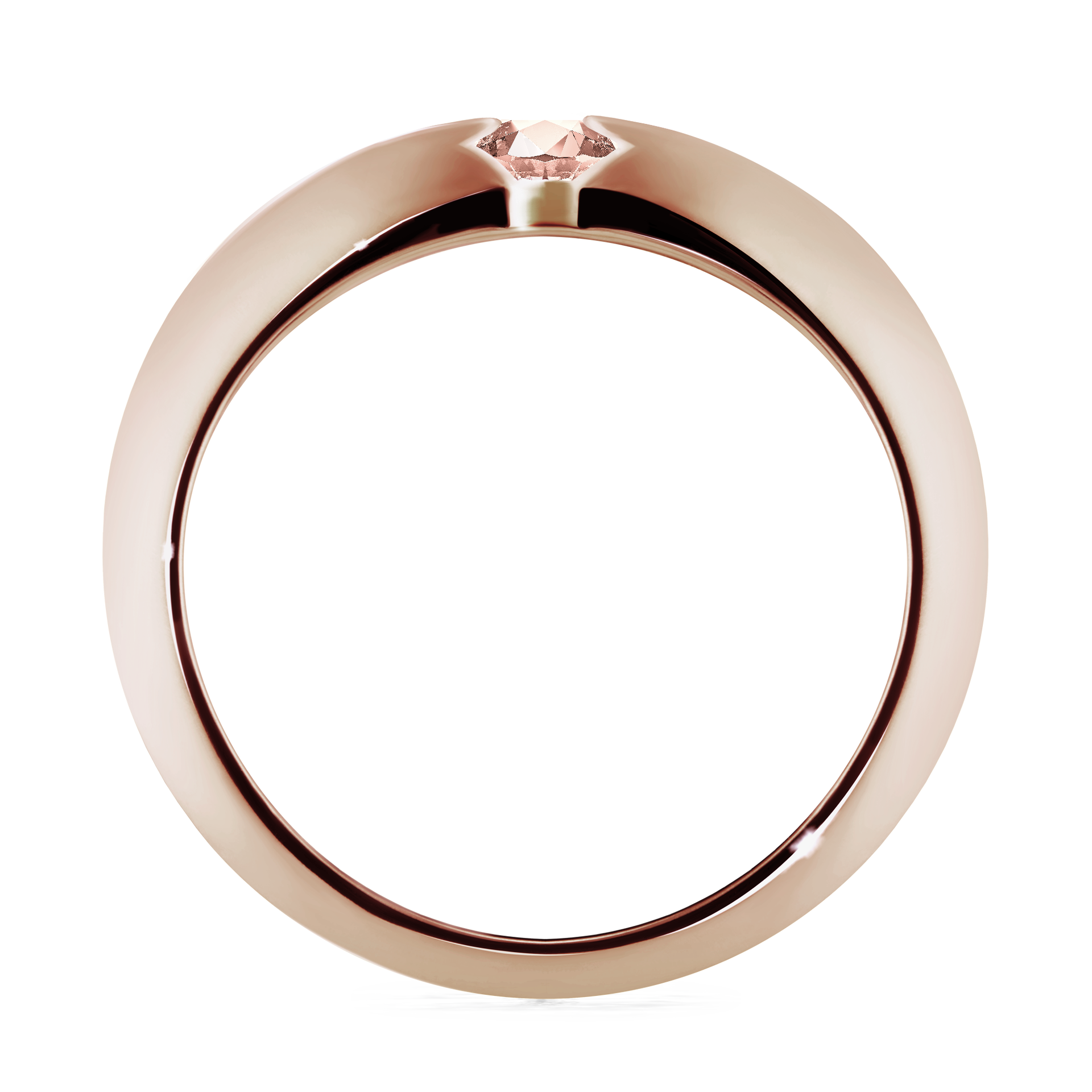 Pierścionek zaręczynowy My Baby z różowego złota z morganitem 0,25CT