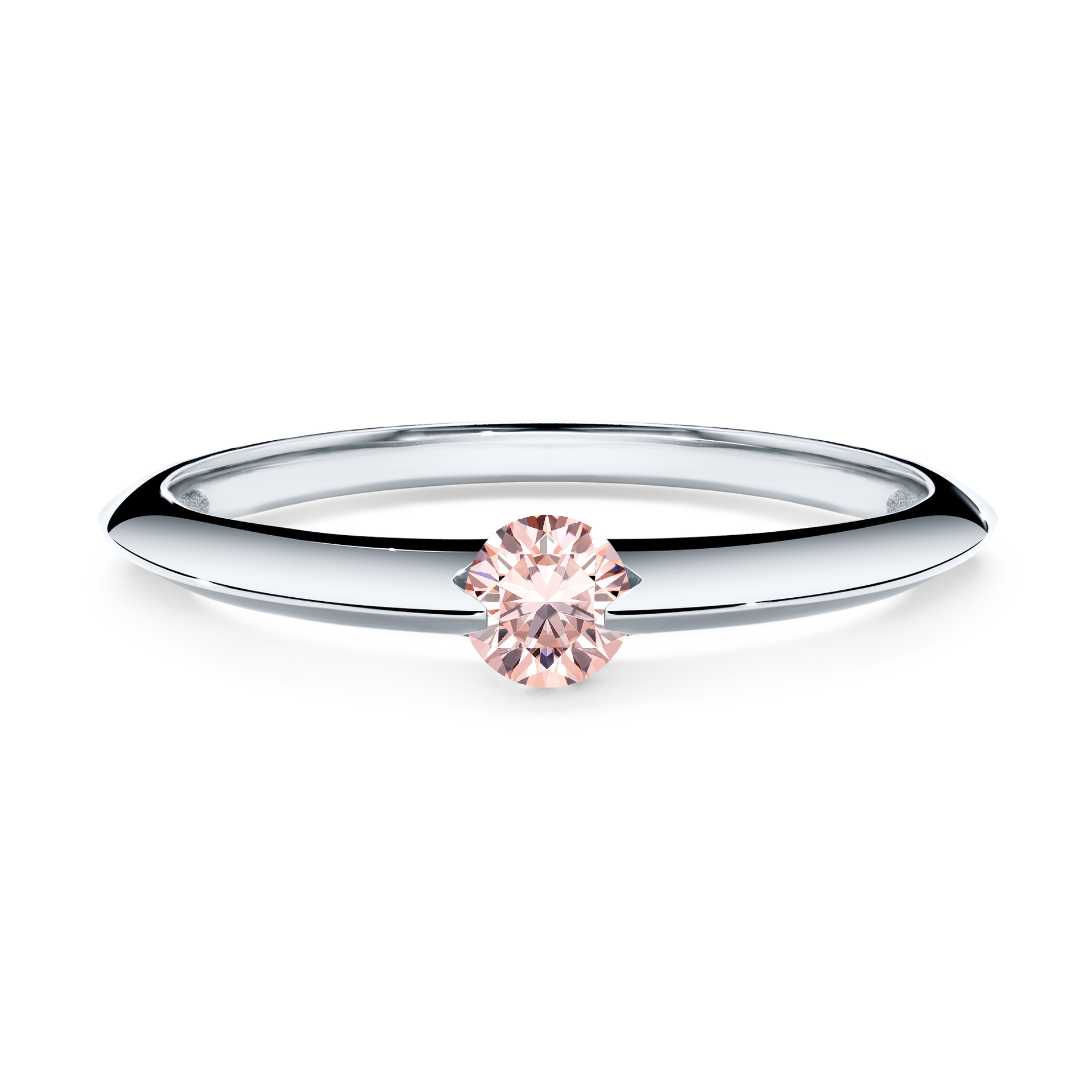 Pierścionek zaręczynowy My Baby z białego złota z morganitem 0,50CT