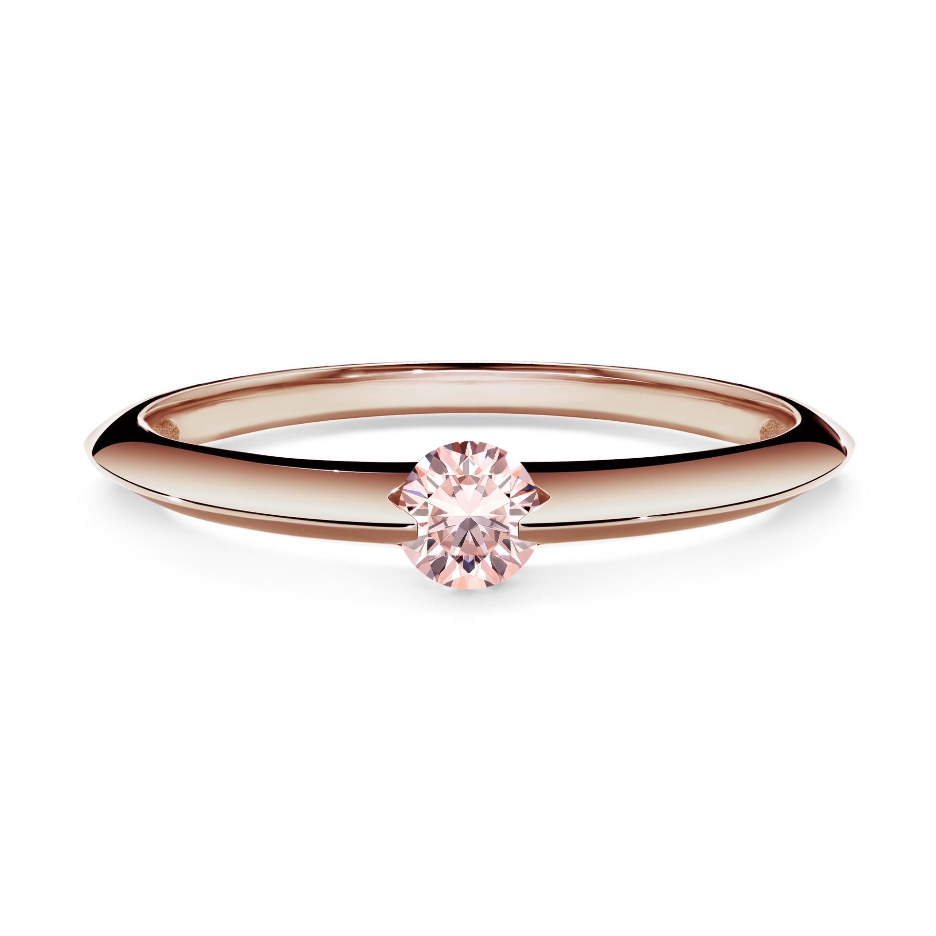 Pierścionek zaręczynowy My Baby z różowego złota z morganitem 0,50CT