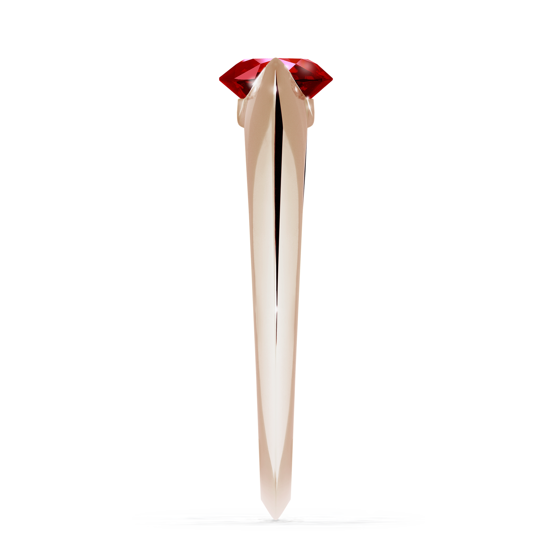 Pierścionek zaręczynowy My Baby z różowego złota z rubinem 1,00CT