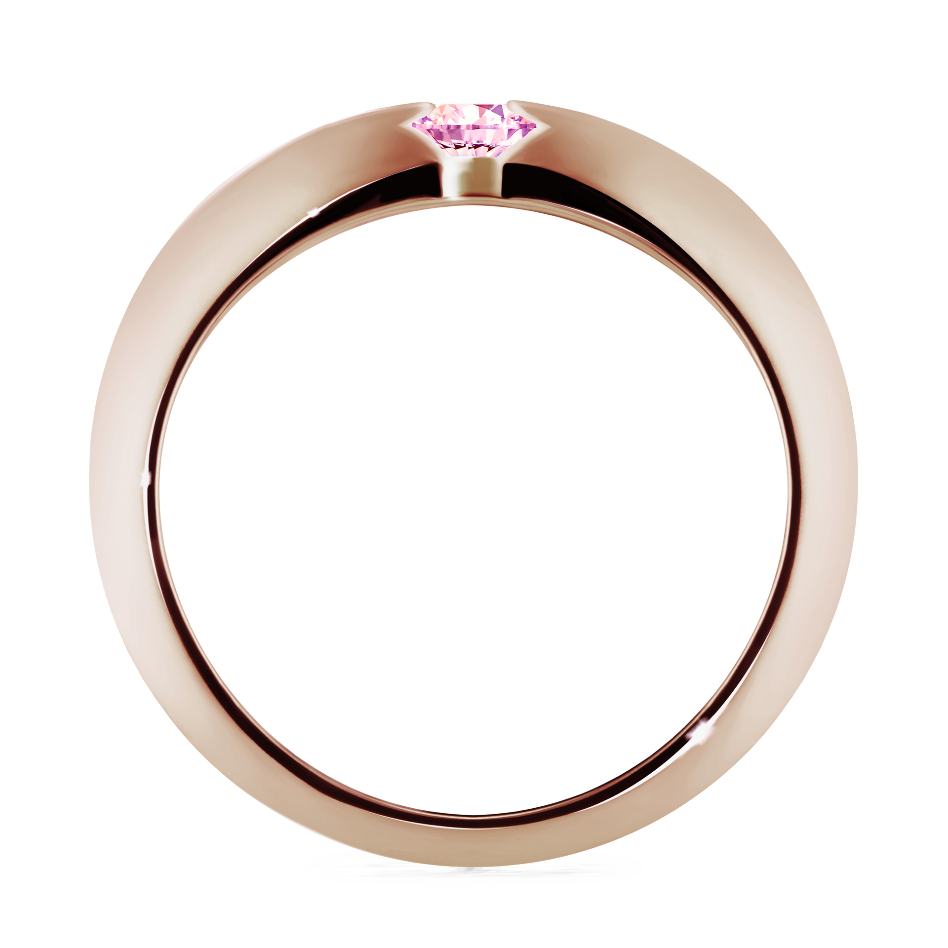 Pierścionek zaręczynowy My Baby z różowego złota z szafirem różowym 0,25CT