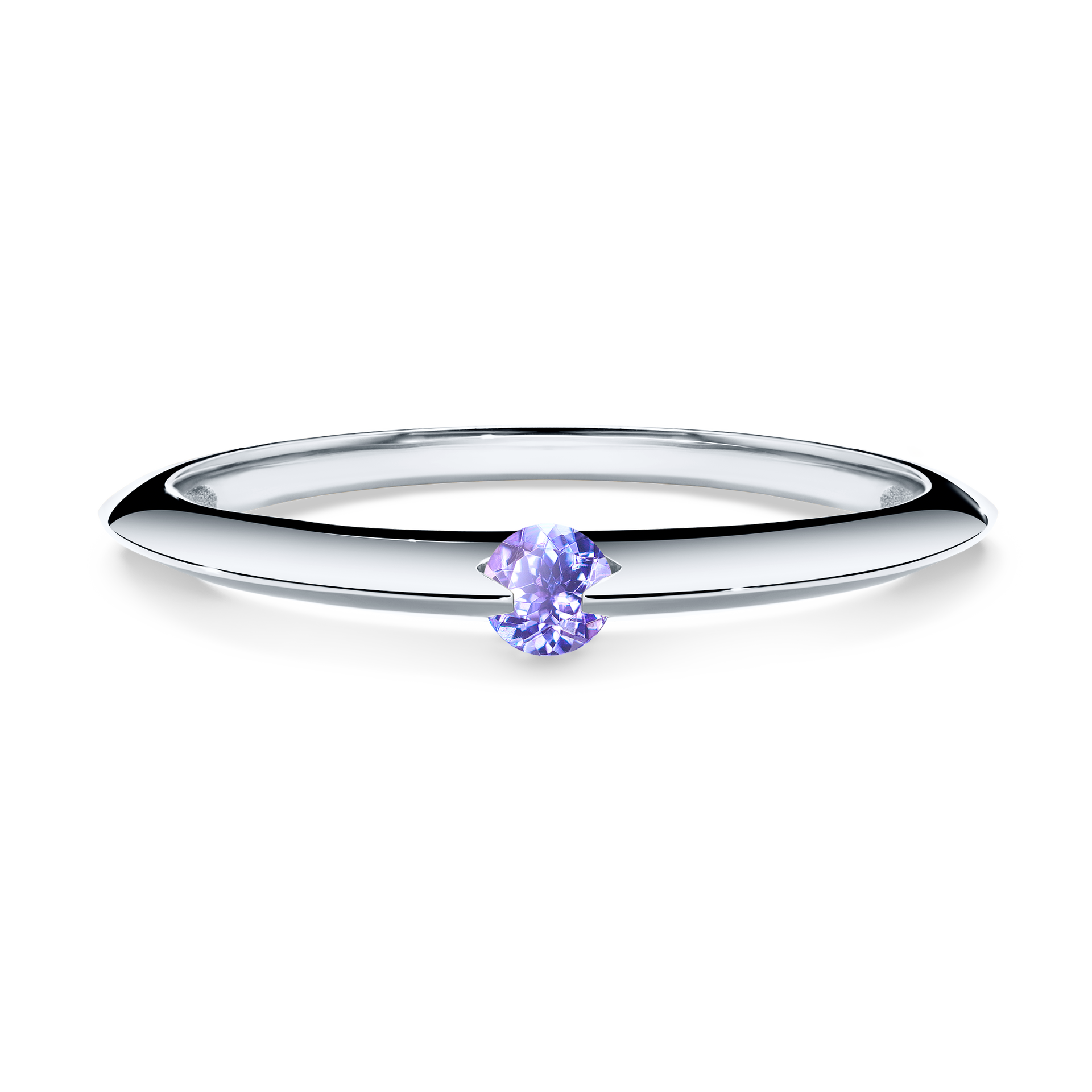 Pierścionek zaręczynowy My Baby z białego złota z tanzanitem 0,25CT