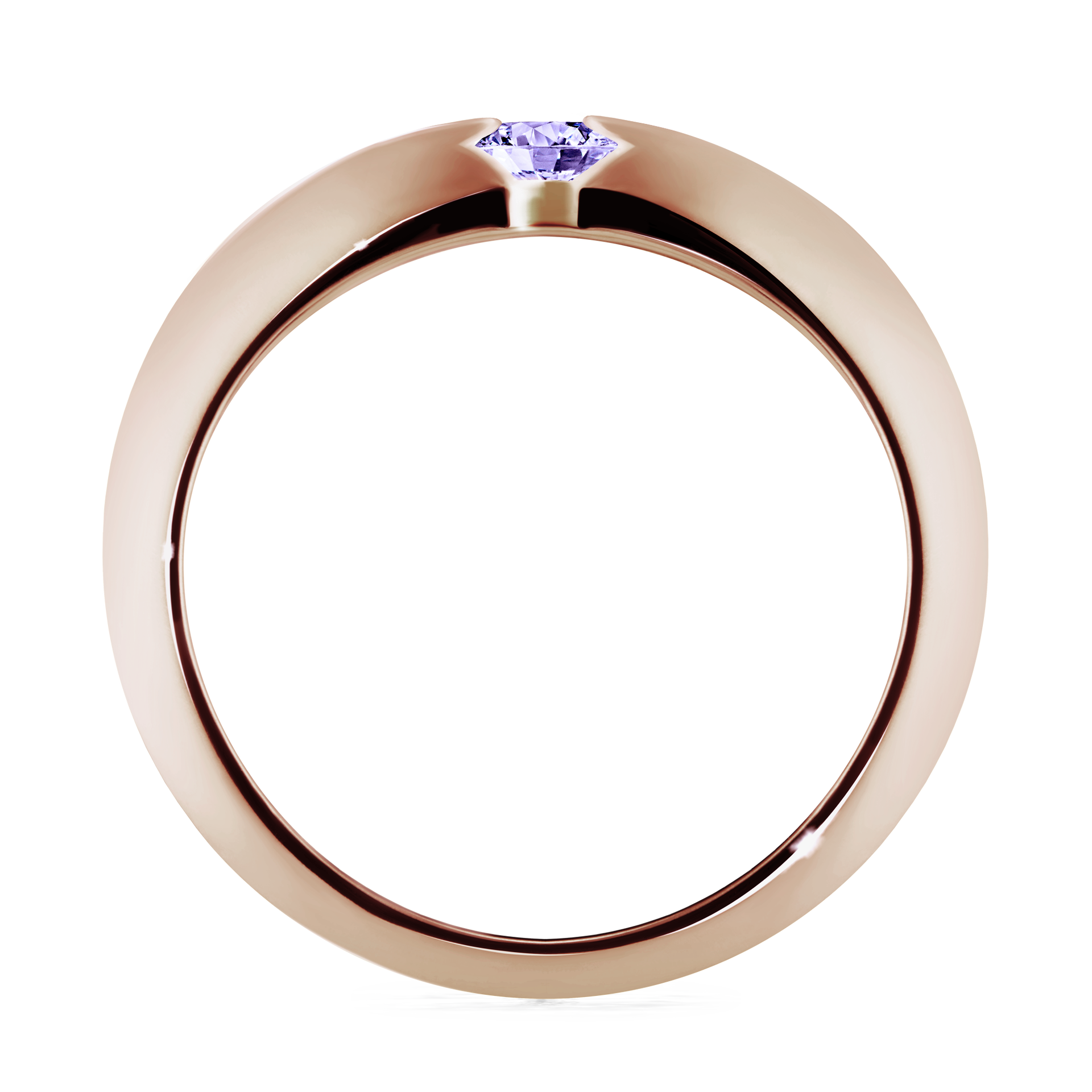 Pierścionek zaręczynowy My Baby z różowego złota z tanzanitem 0,25CT