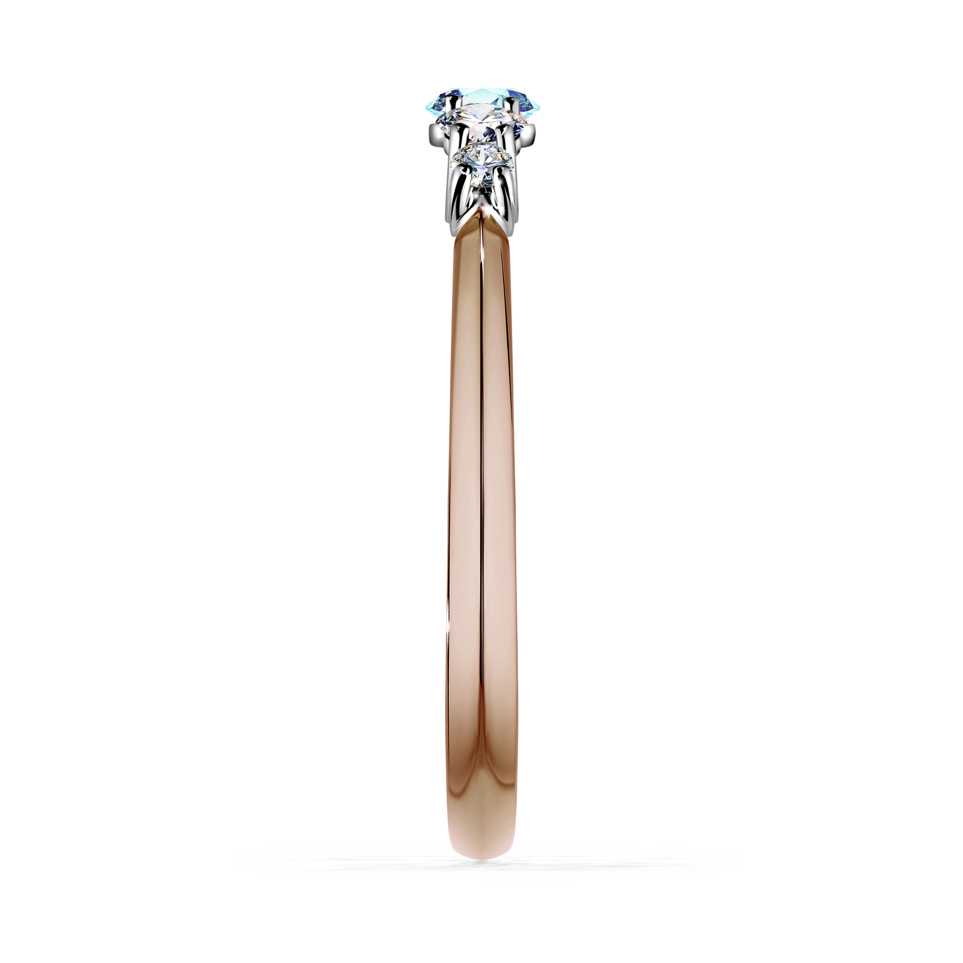 Pierścionek zaręczynowy My Darling z różowego złota z akwamarynem 0,22CT