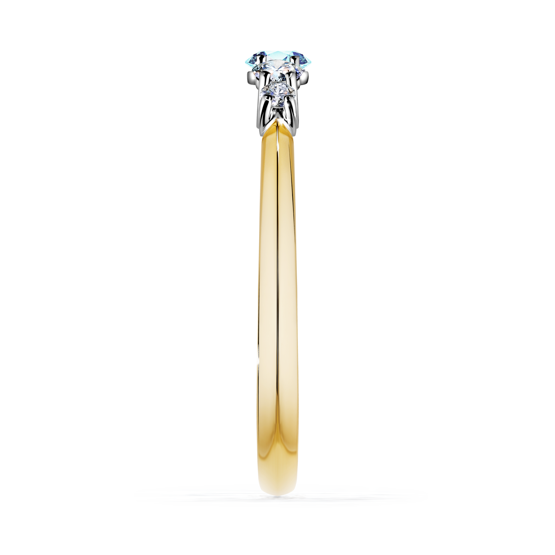 Pierścionek zaręczynowy My Darling z żółtego złota z akwamarynem 0,22CT