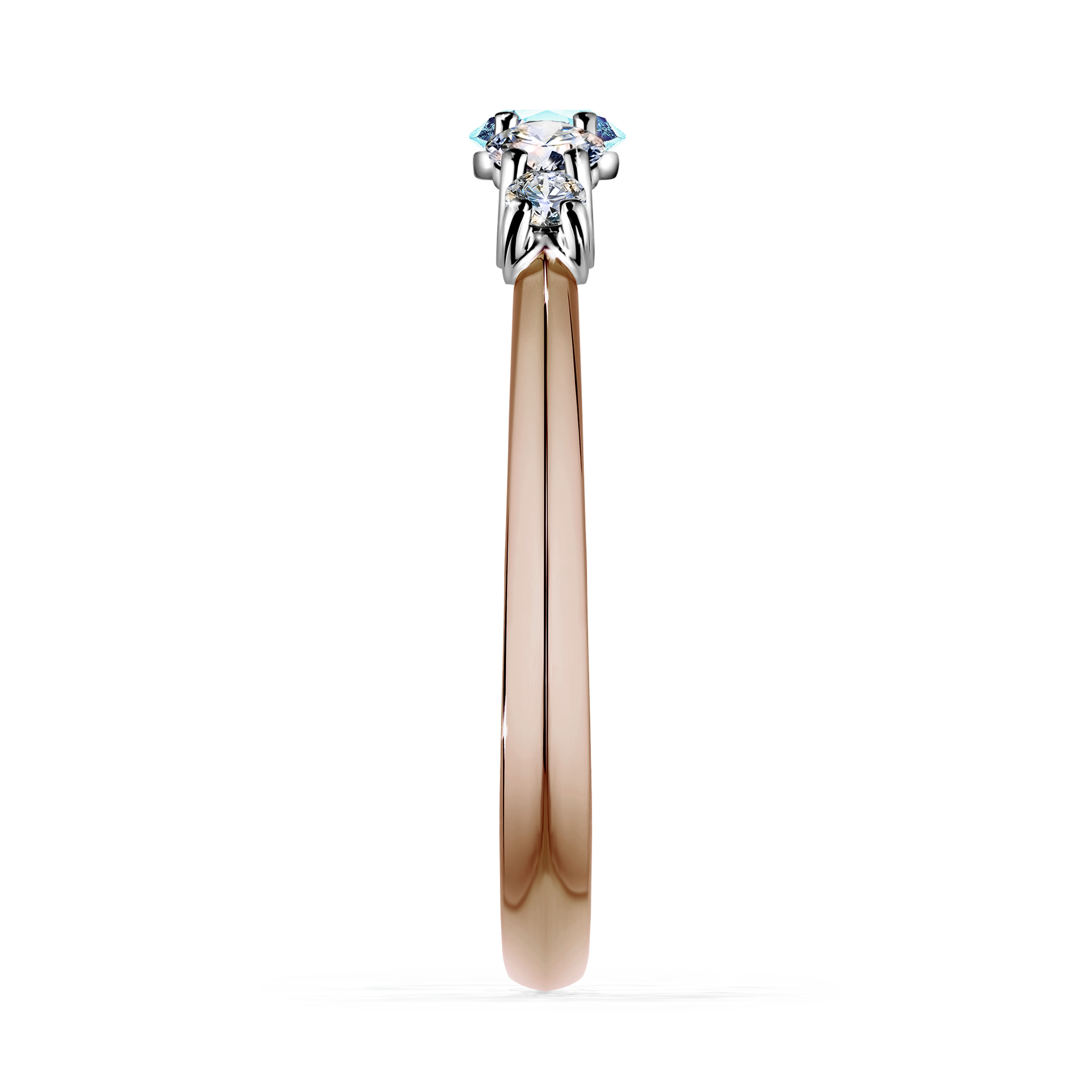 Pierścionek zaręczynowy My Darling z różowego złota z akwamarynem 0,53CT