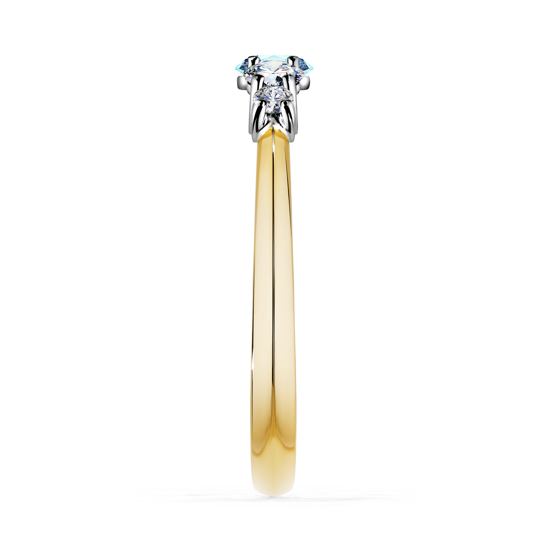 Pierścionek zaręczynowy My Darling z żółtego złota z akwamarynem 0,53CT