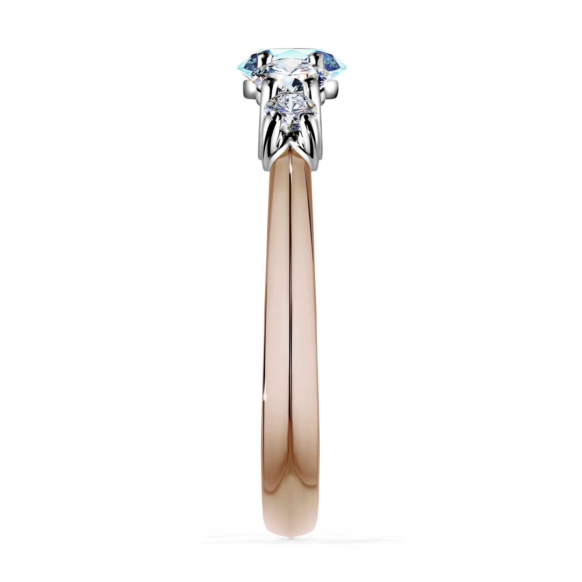 Pierścionek zaręczynowy My Darling z różowego złota z akwamarynem 0,96CT