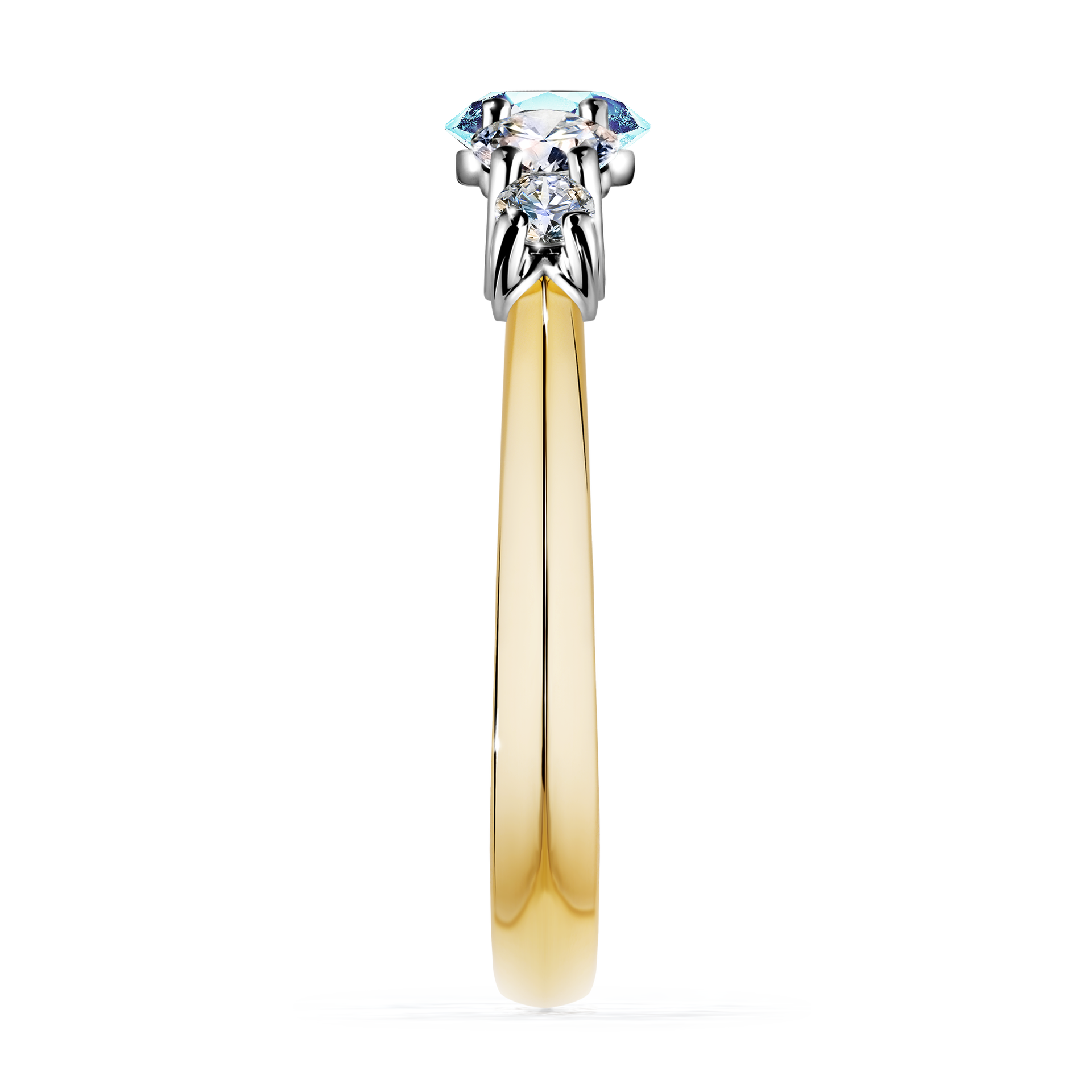 Pierścionek zaręczynowy My Darling z żółtego złota z akwamarynem 0,96CT